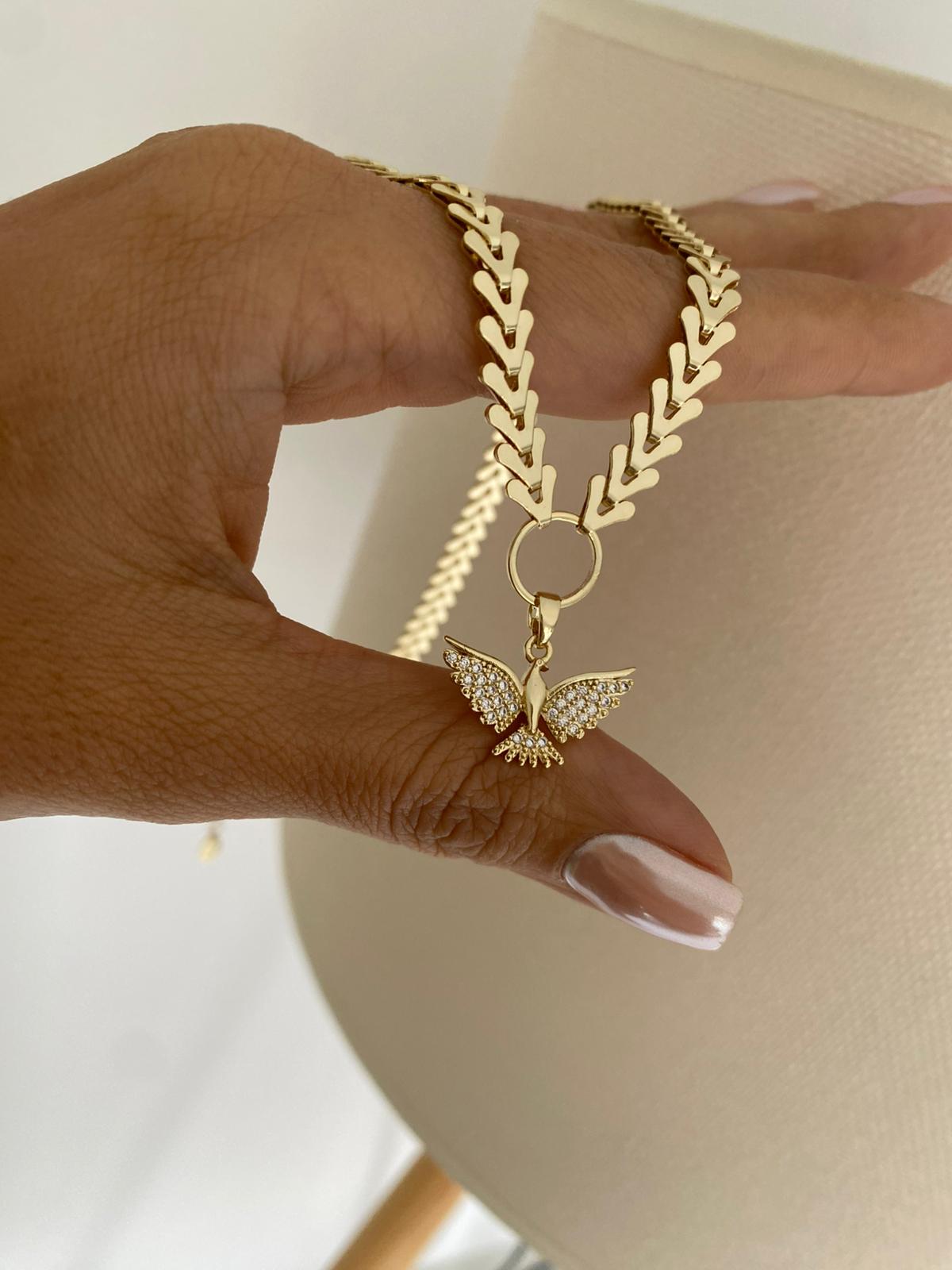 Anka Kuşu Kısa Kolye