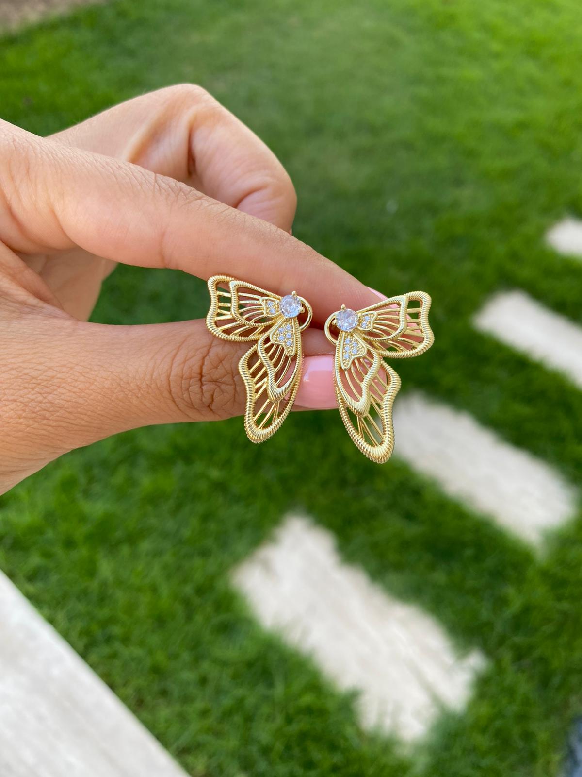 butterfly küpe