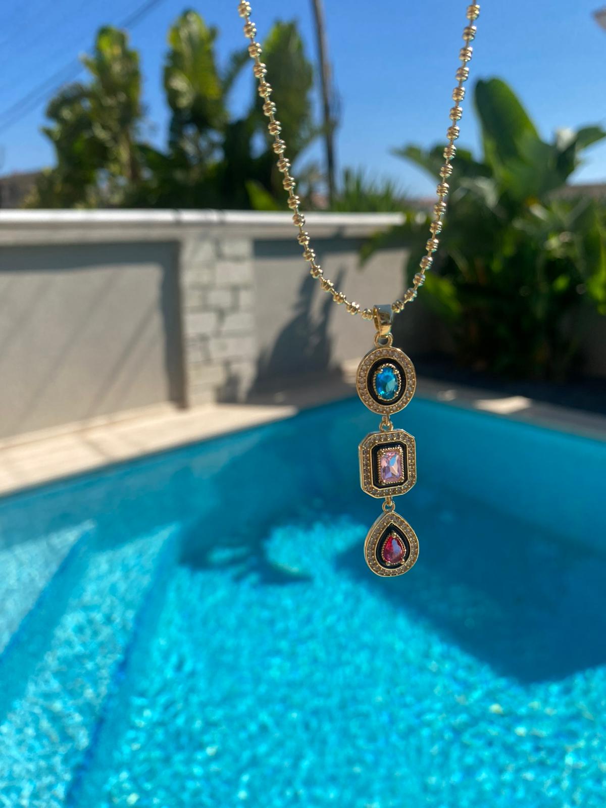 Saphire stone y choker
