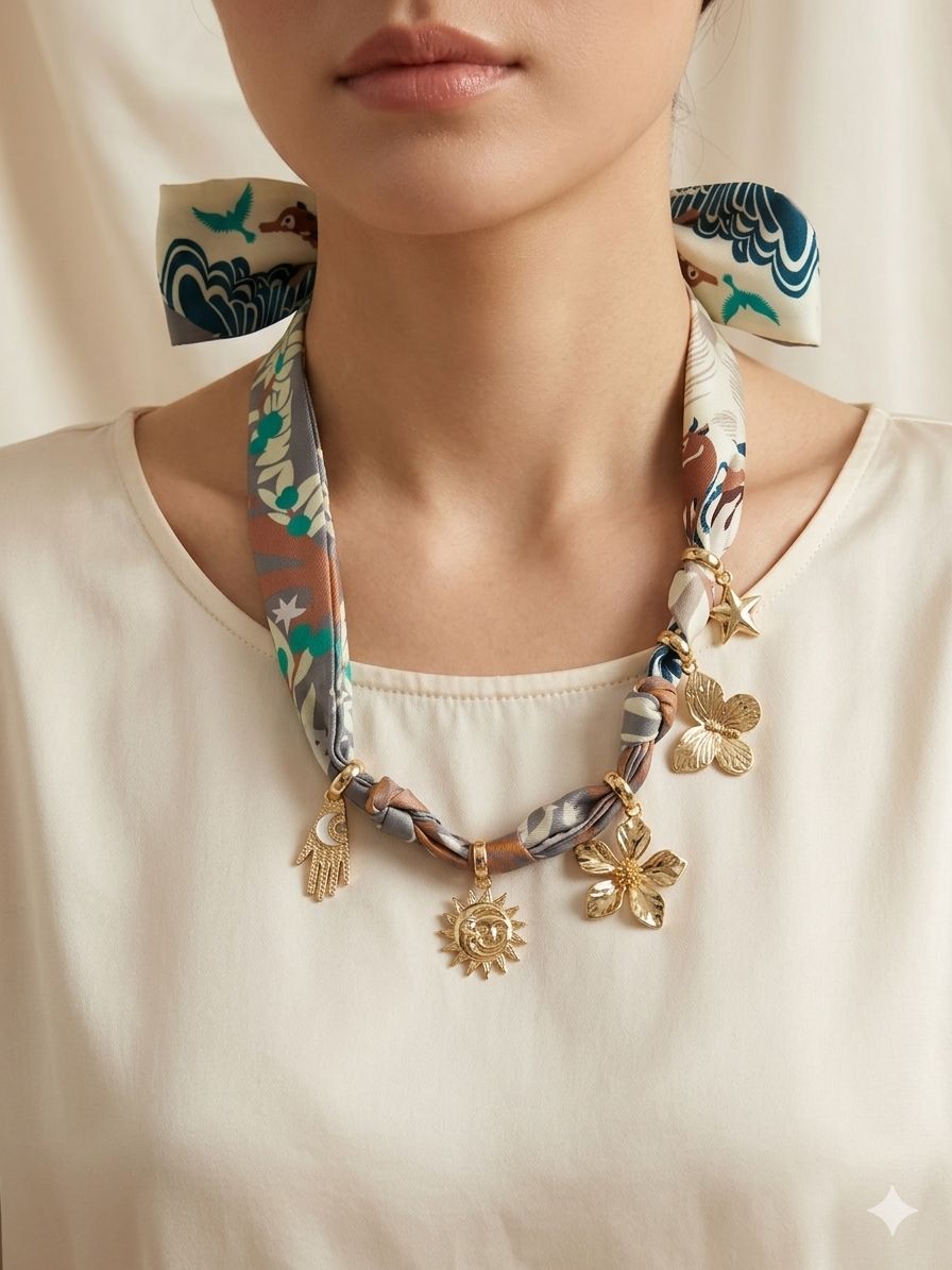 Flowers Charm fular kolye