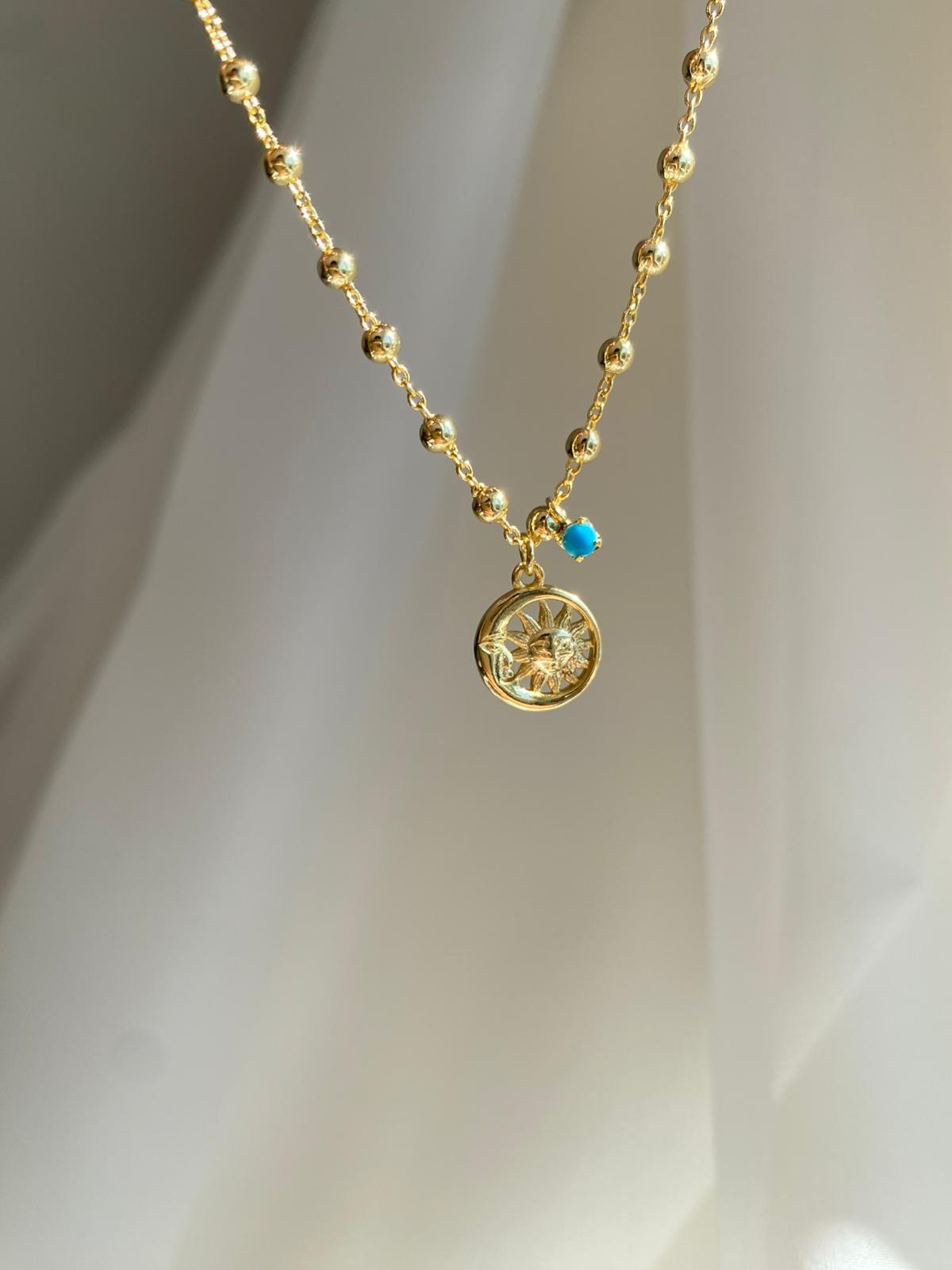 Sun & blue stone halhal