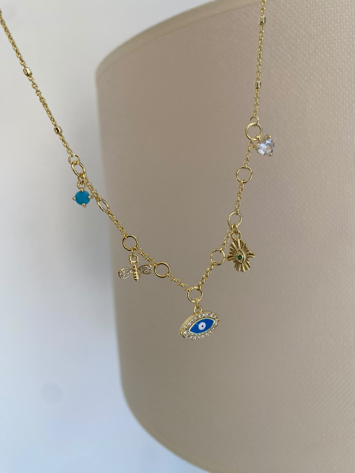 Eyes charm choker