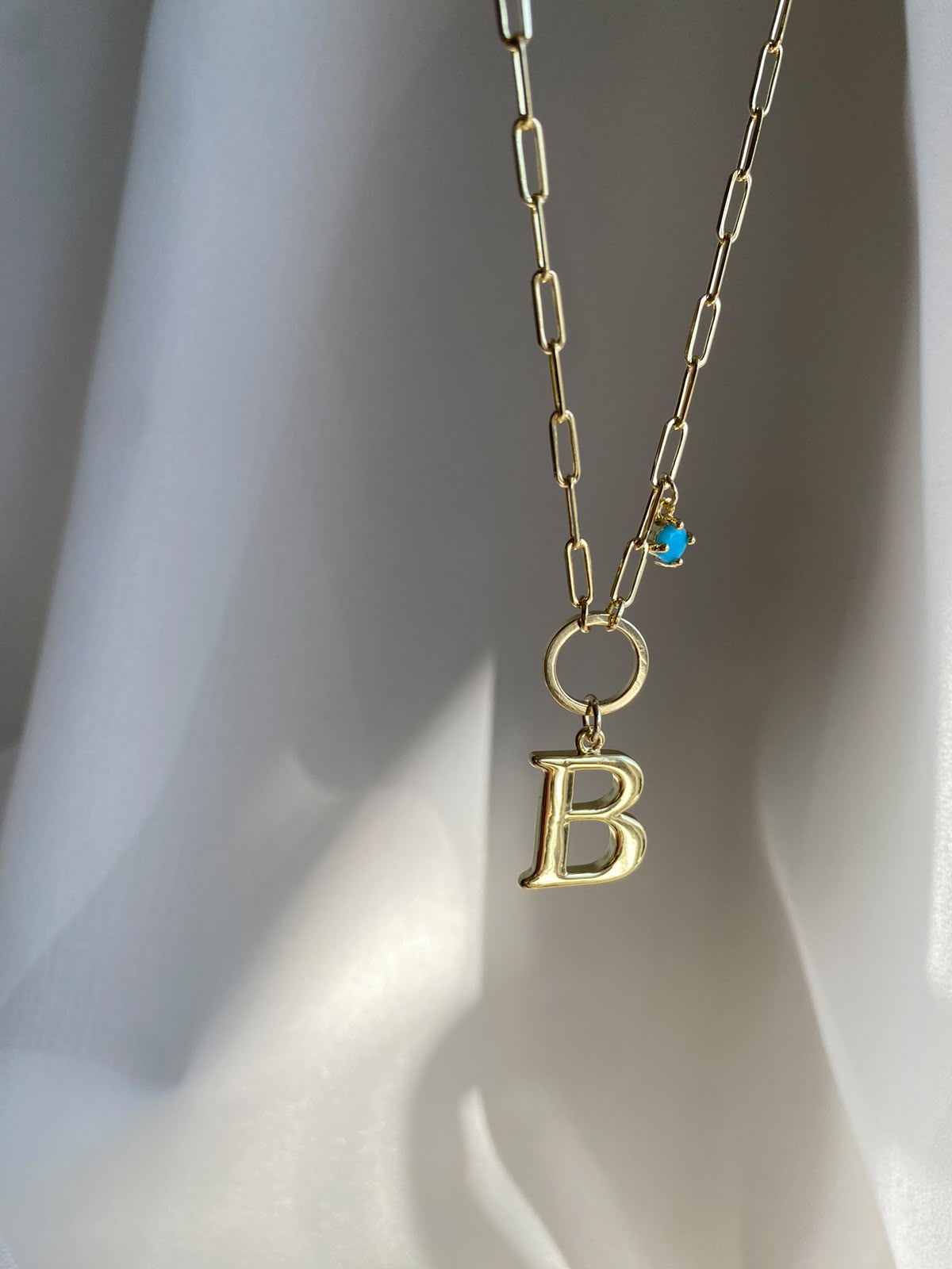Blue Stone Harf kolye