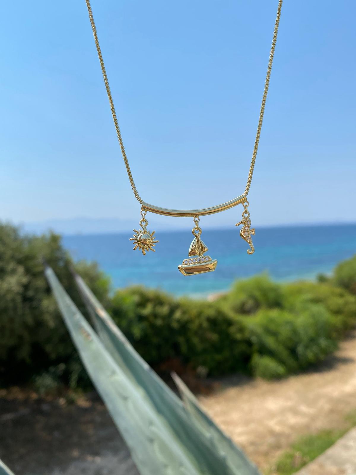 Sea figure design kısa kolye