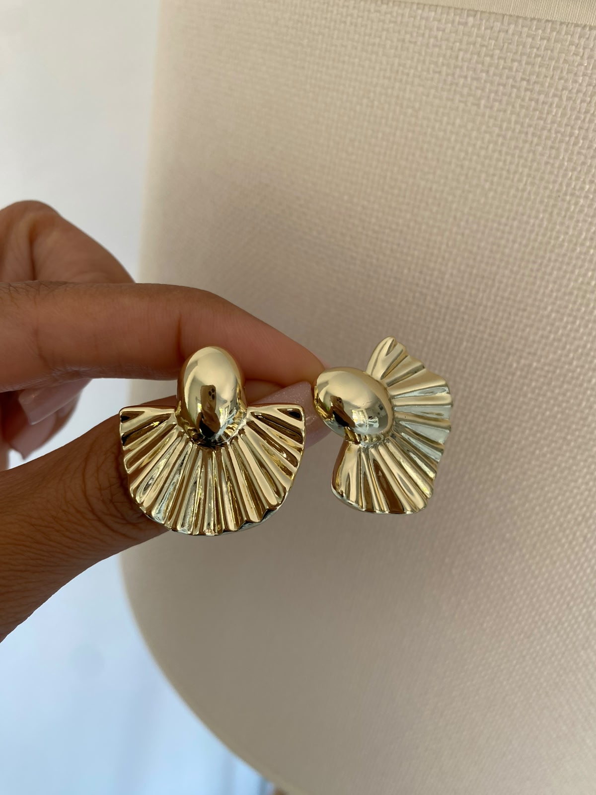 Gold fans küpe