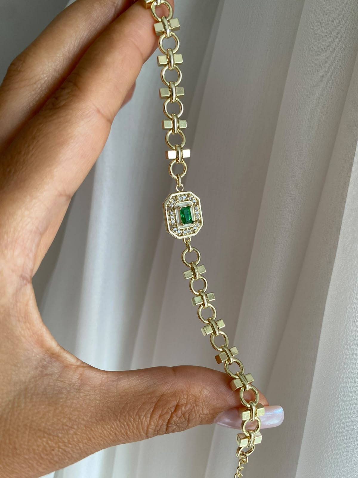 green zircon bileklik