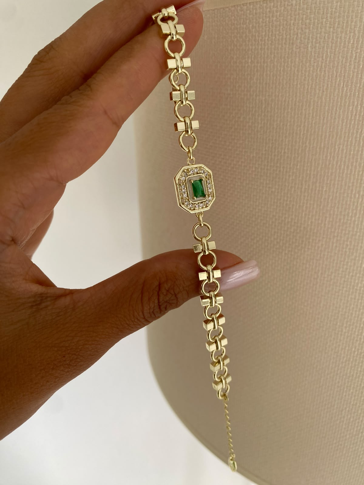 green zircon bileklik
