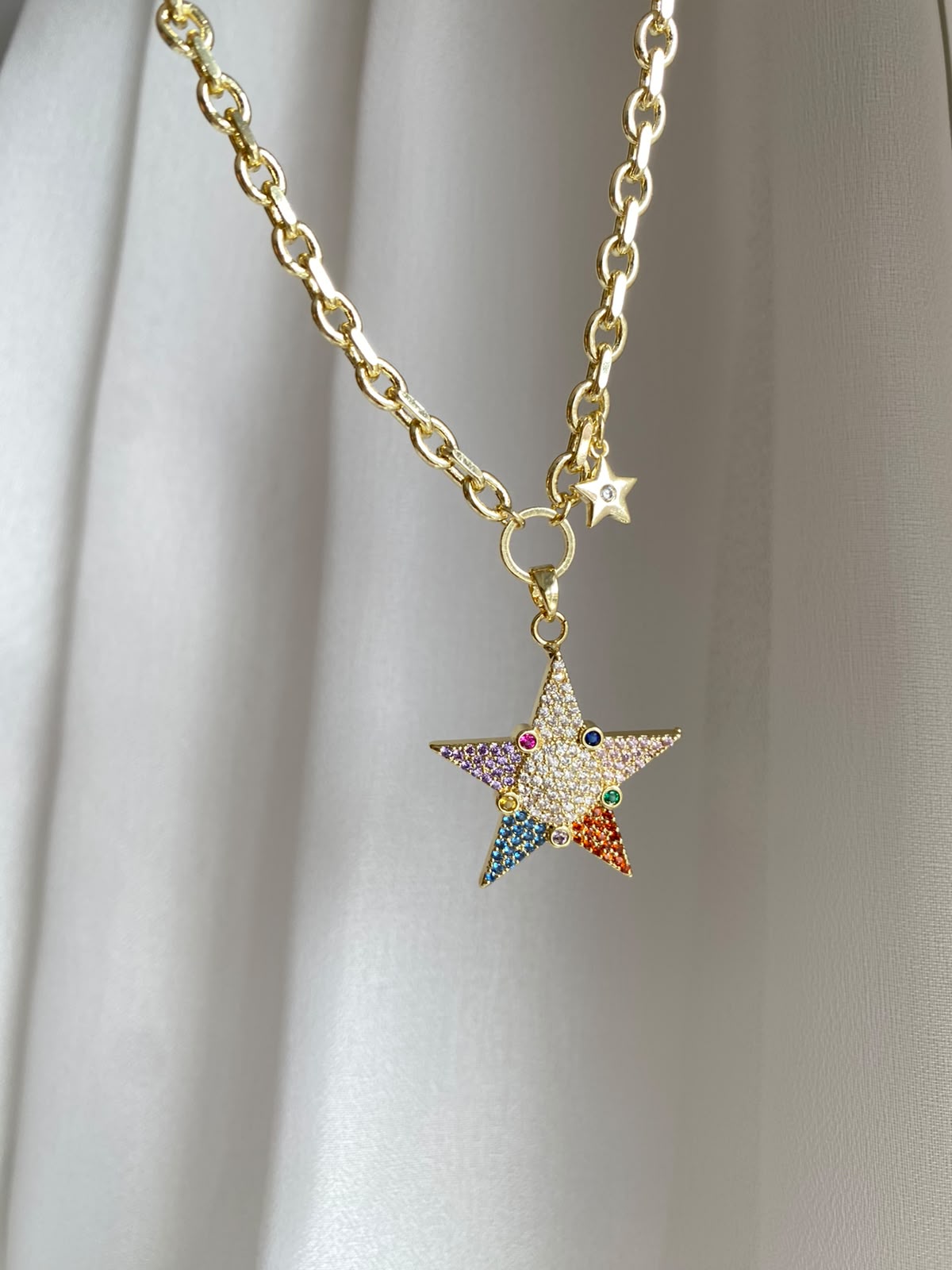 Colour star choker