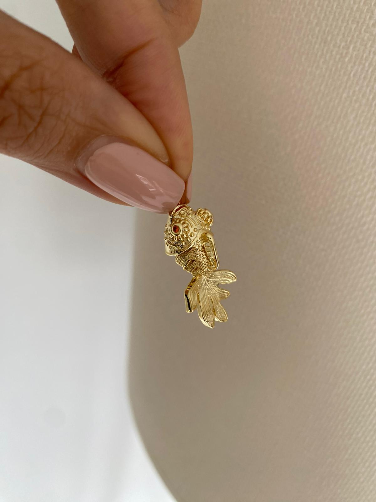 gold fish kolye ucu