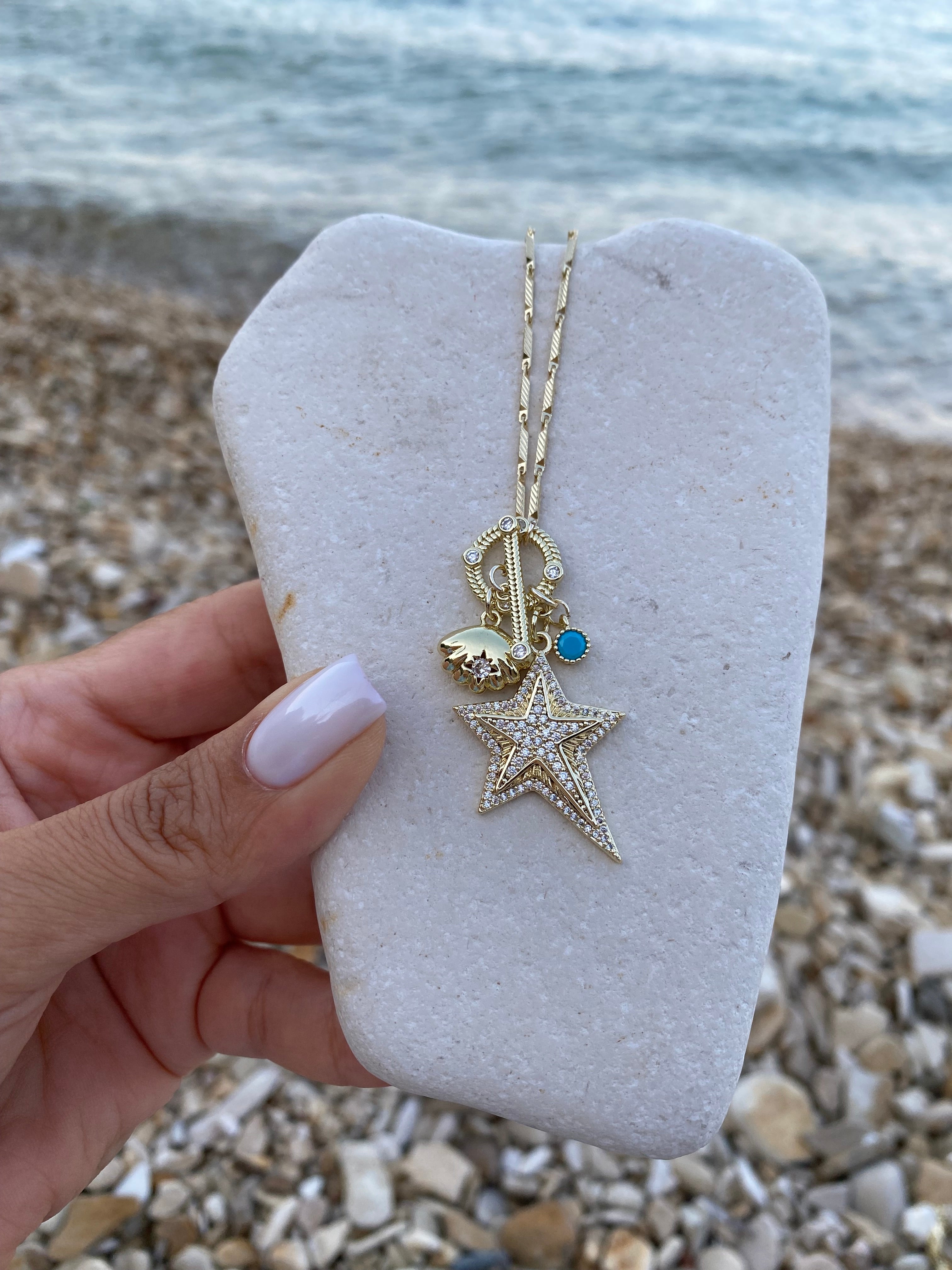 Star blue kolye