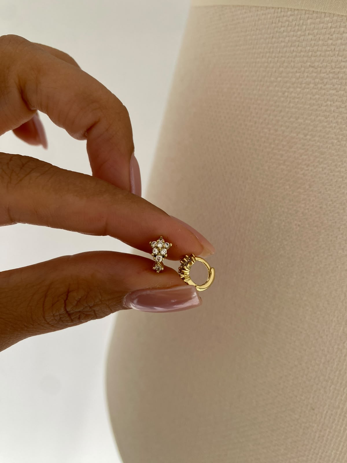 Zircon flowers minimal küpe