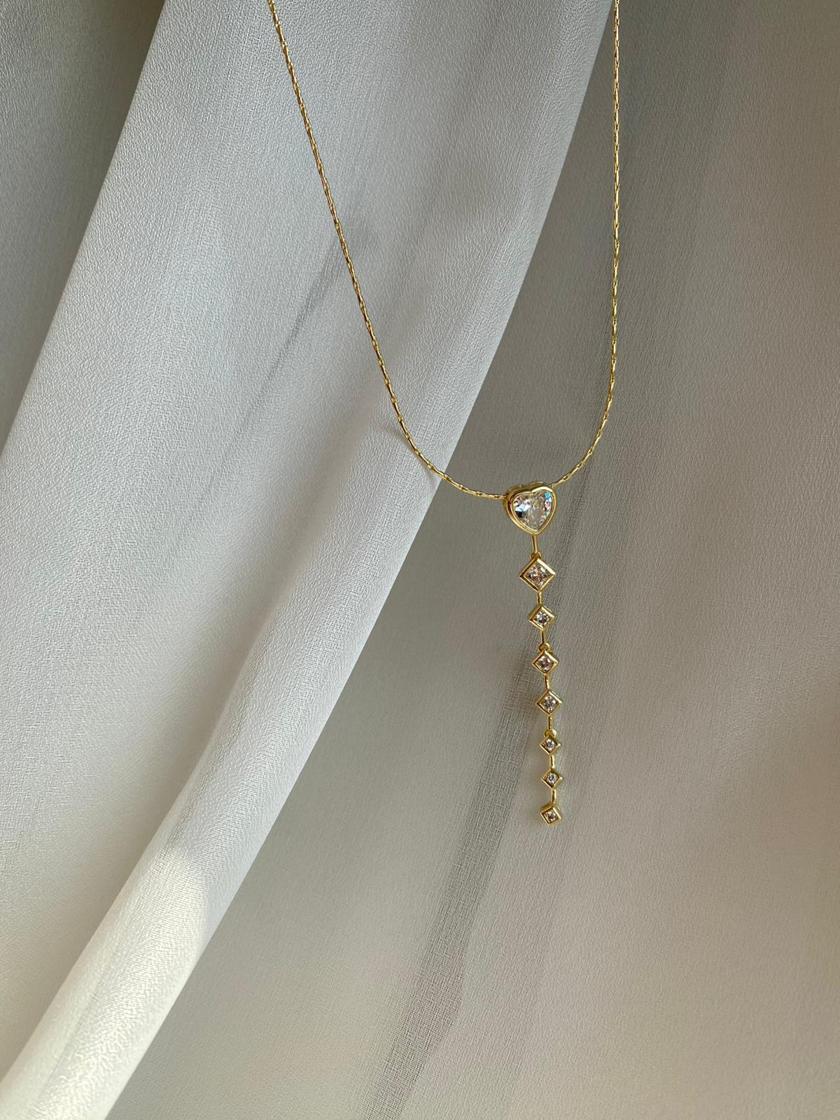 Heart Glit Y Choker
