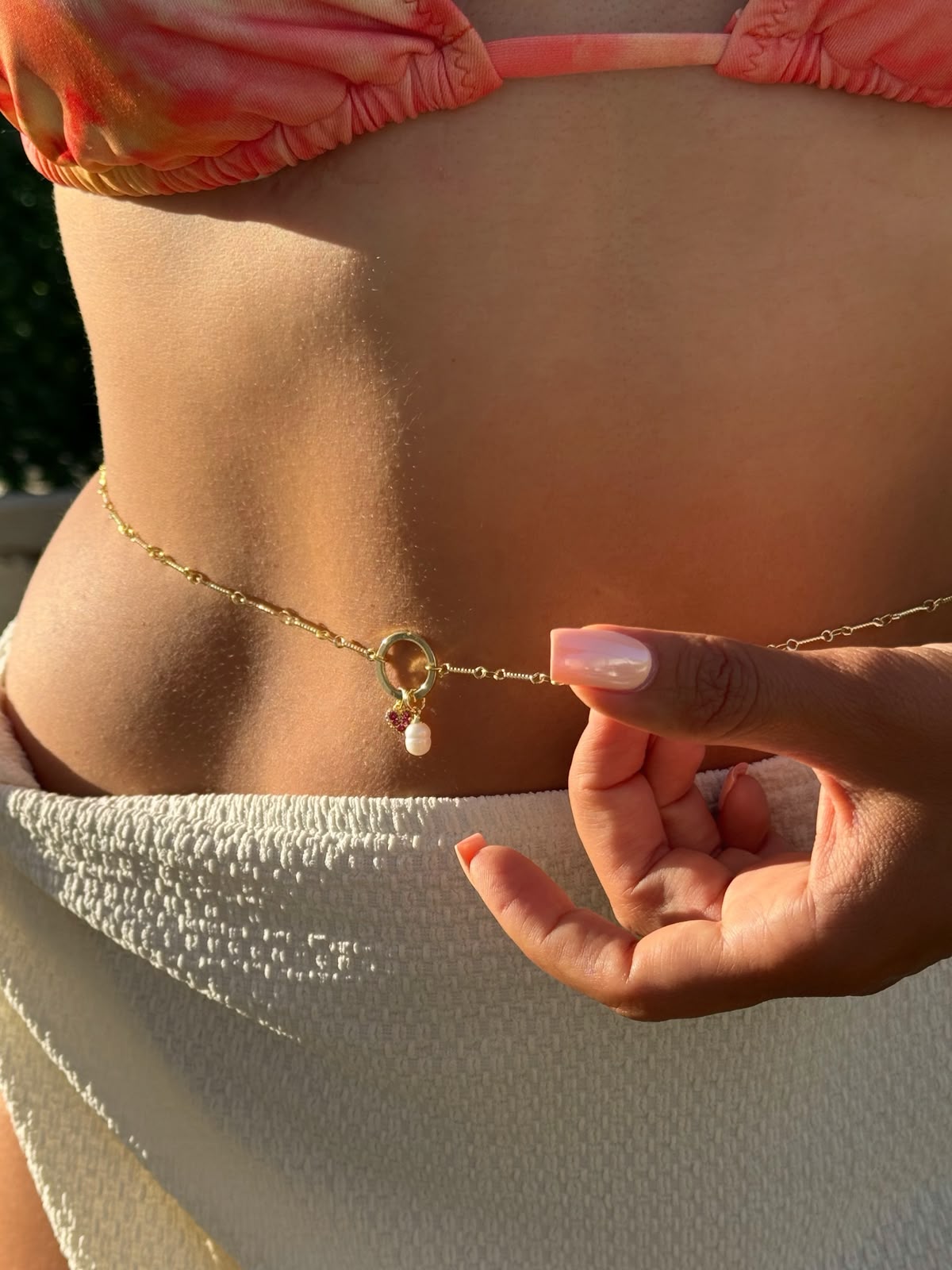 Heart pearl bel zinciri