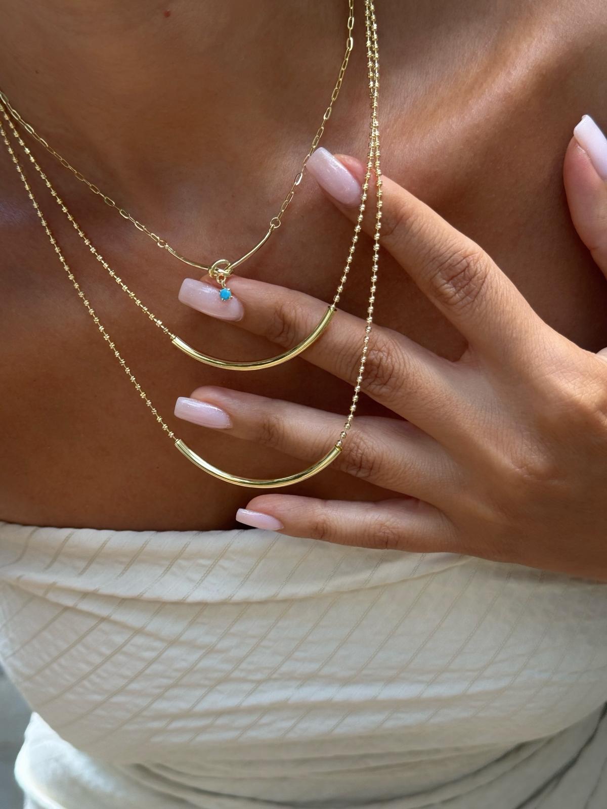Gold & blue kolyeler