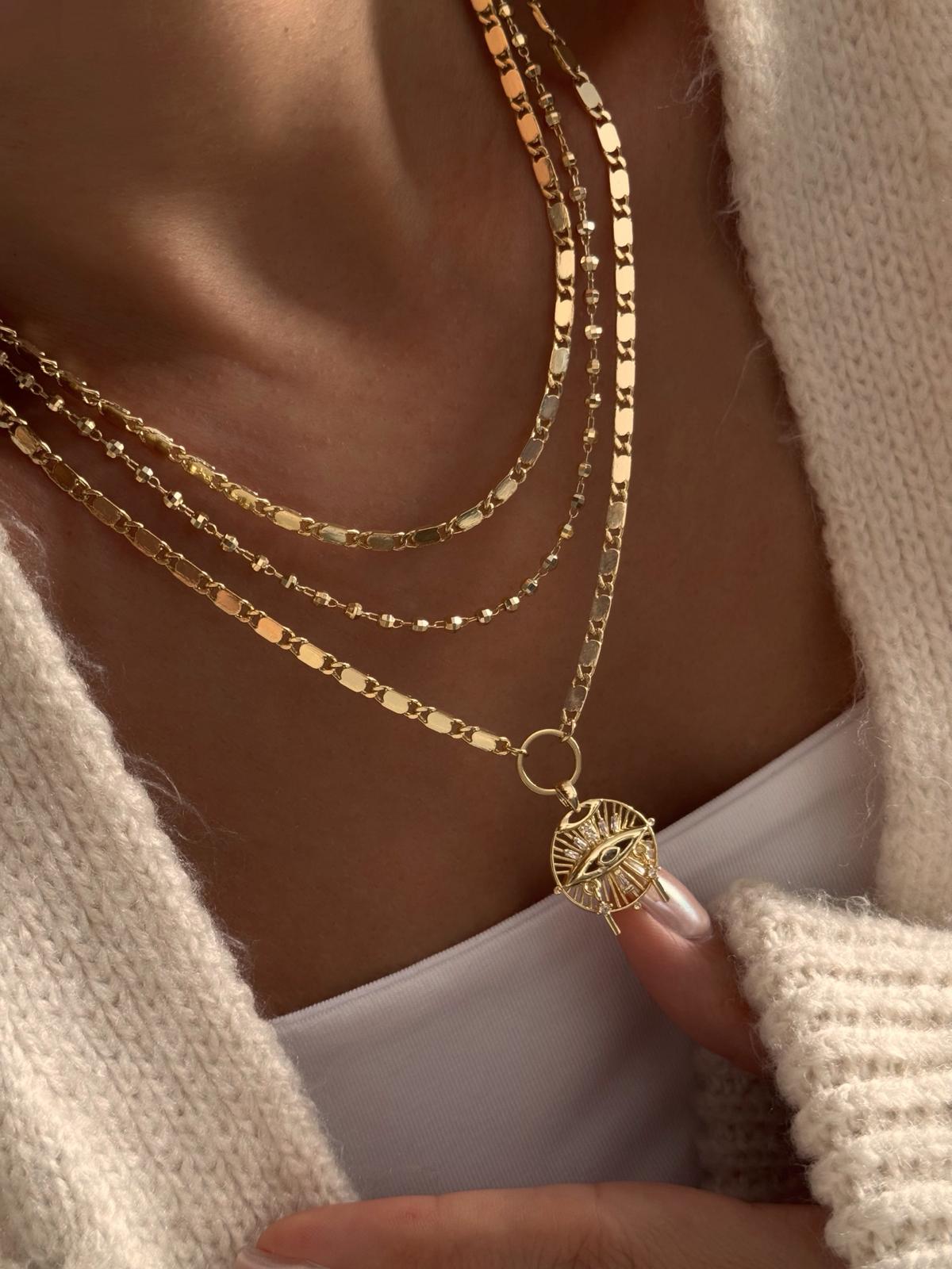 Eyeslie Üçlü birleşik kolye