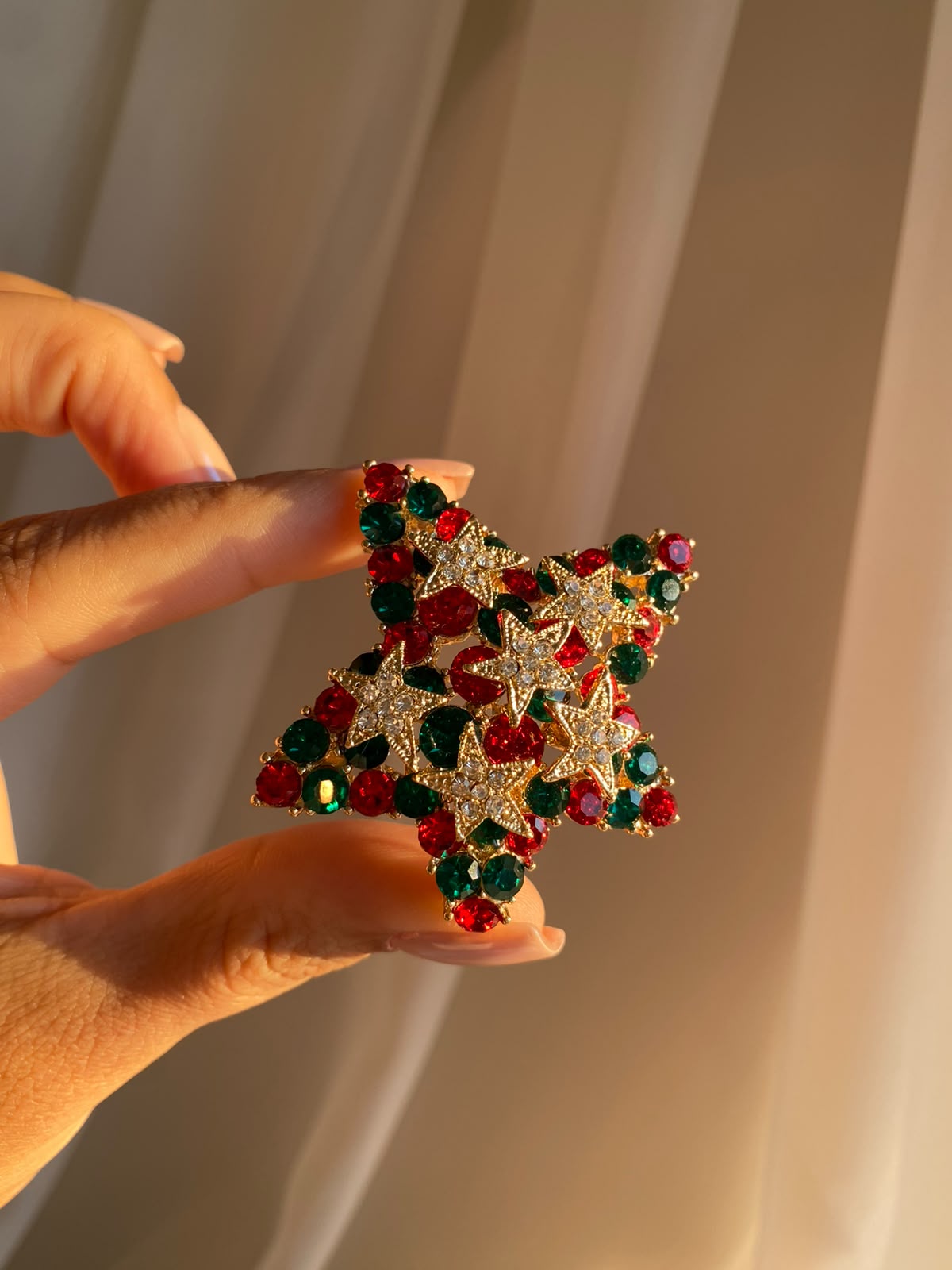 Christmas star broş