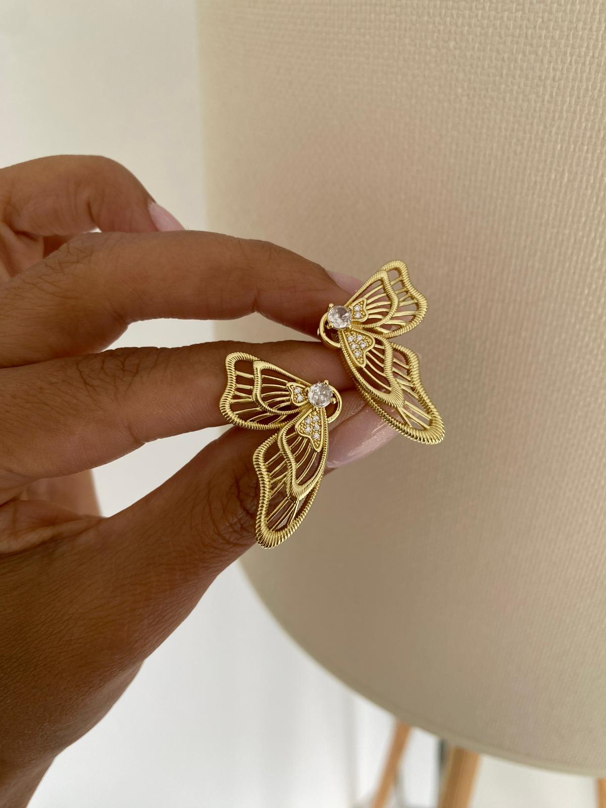 butterfly küpe
