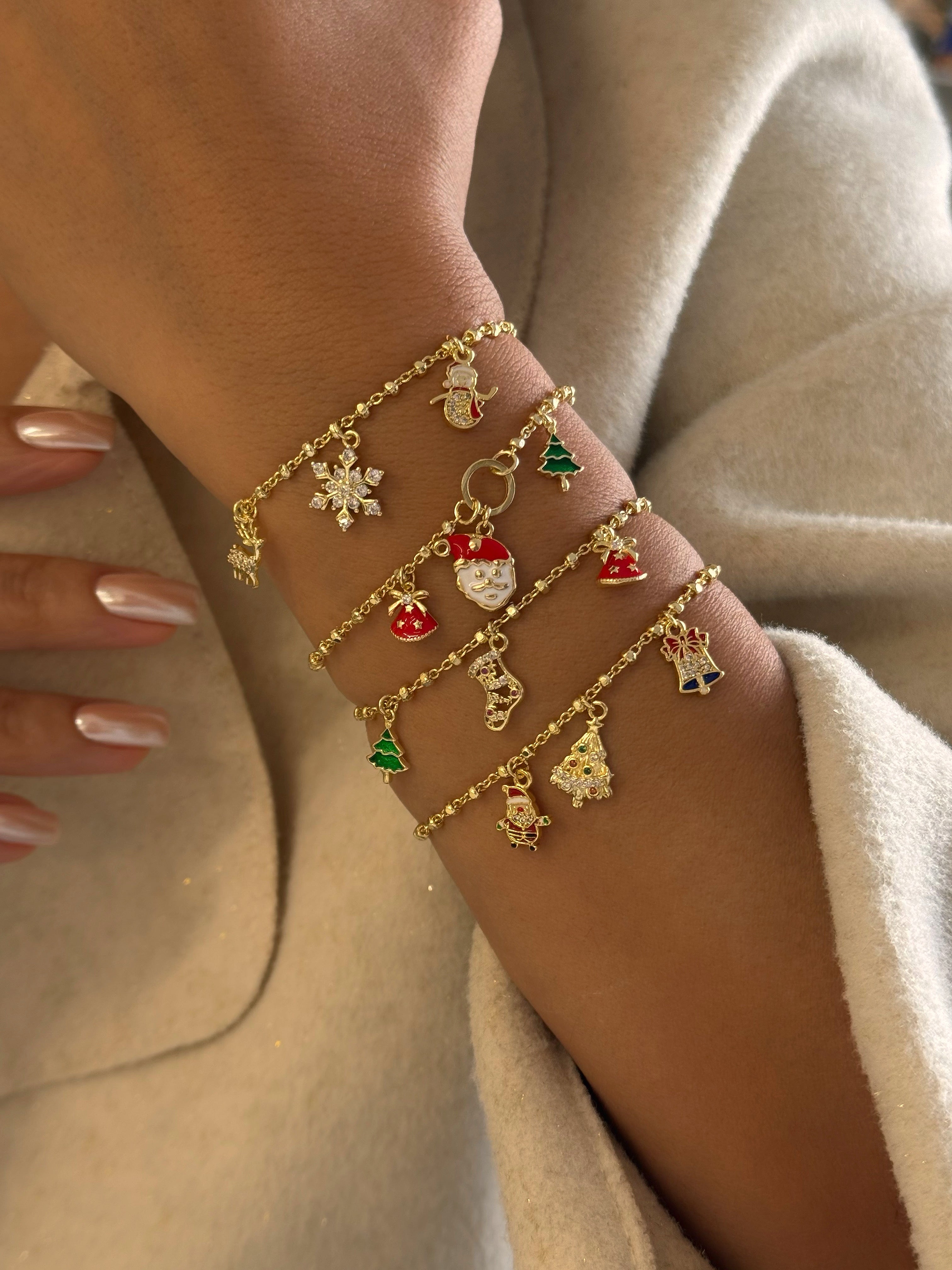 happy christmass charm  bileklikler