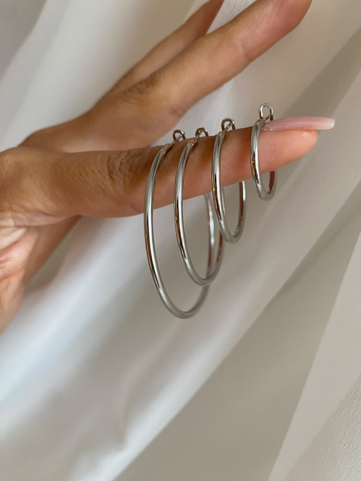 Silver halka küpe