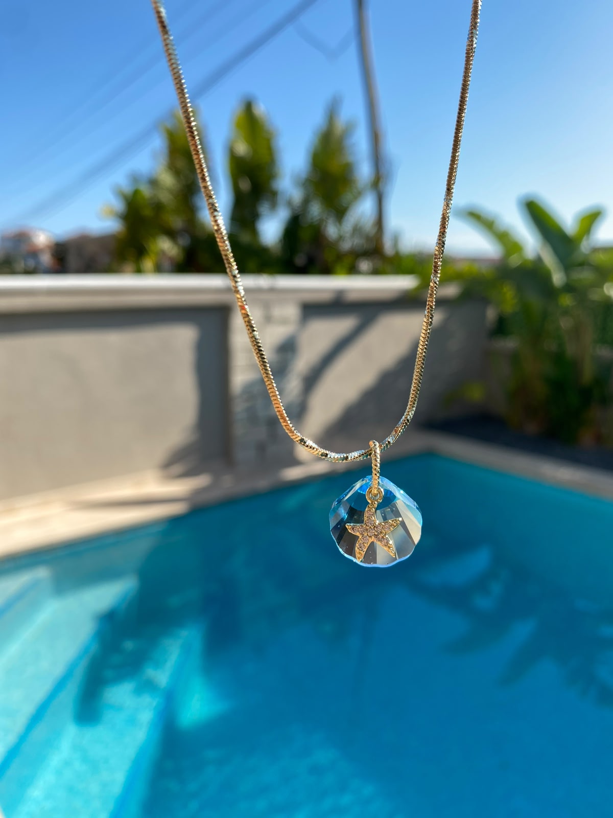 Sea star & shell kolye