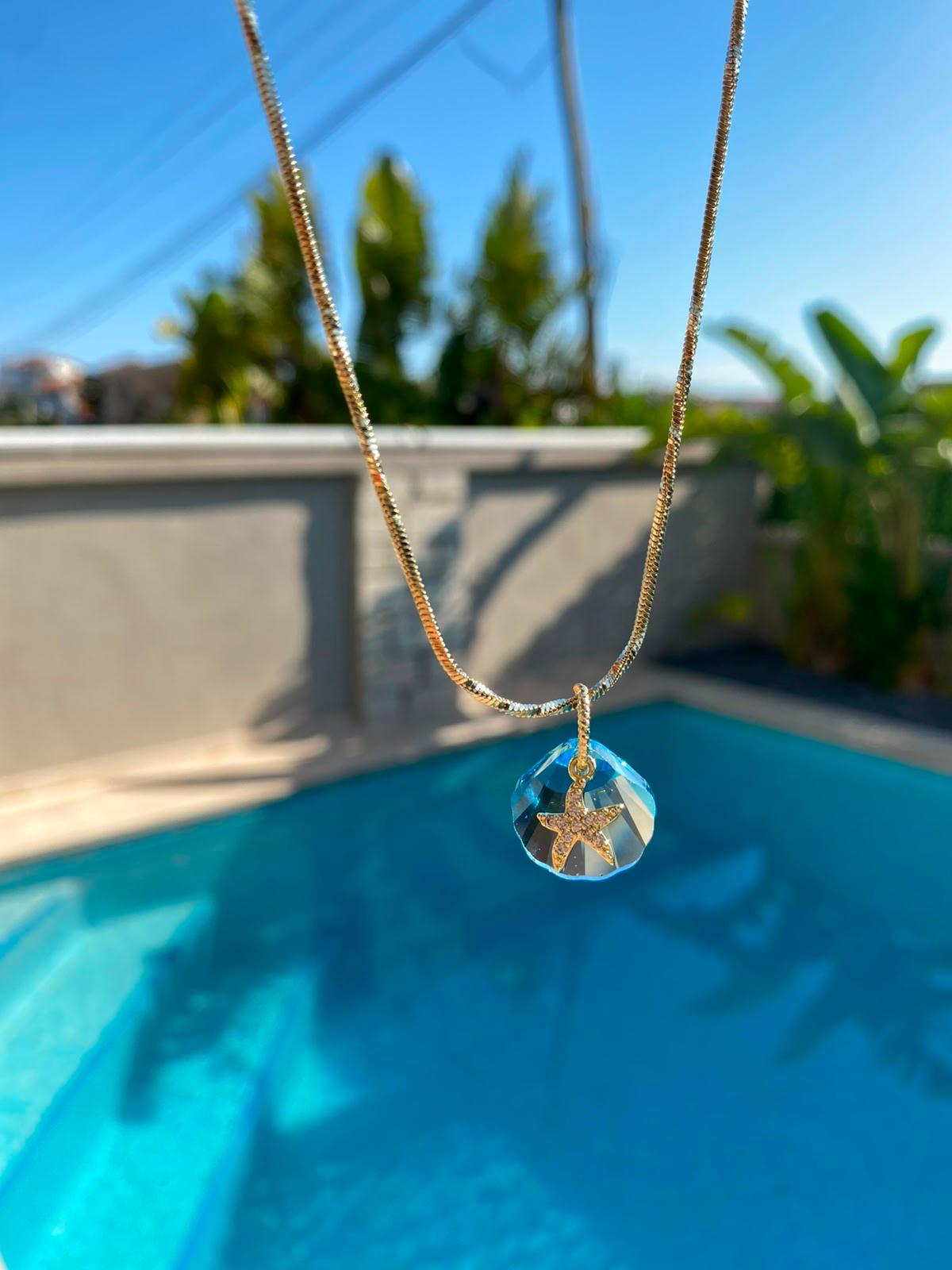 Sea star & shell kolye