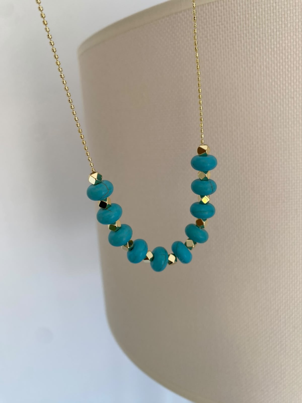 turkuaz bead kolye