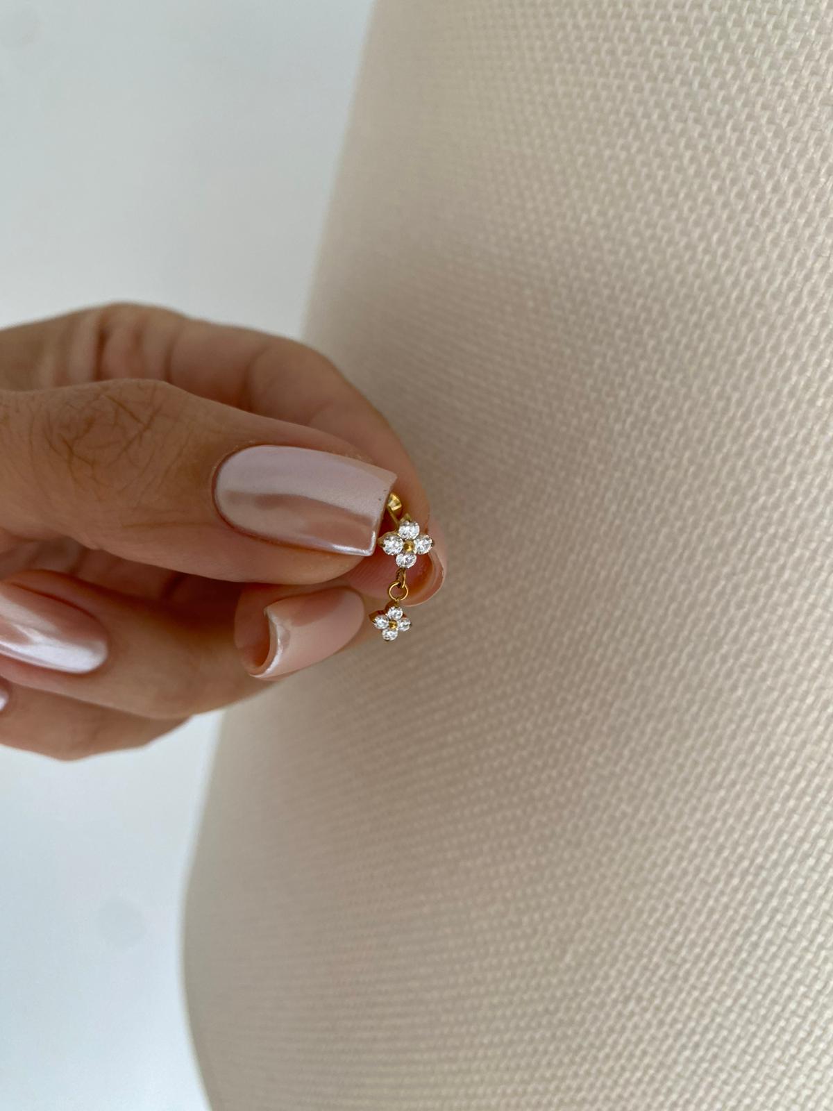 Flowers Tragus titanium küpe