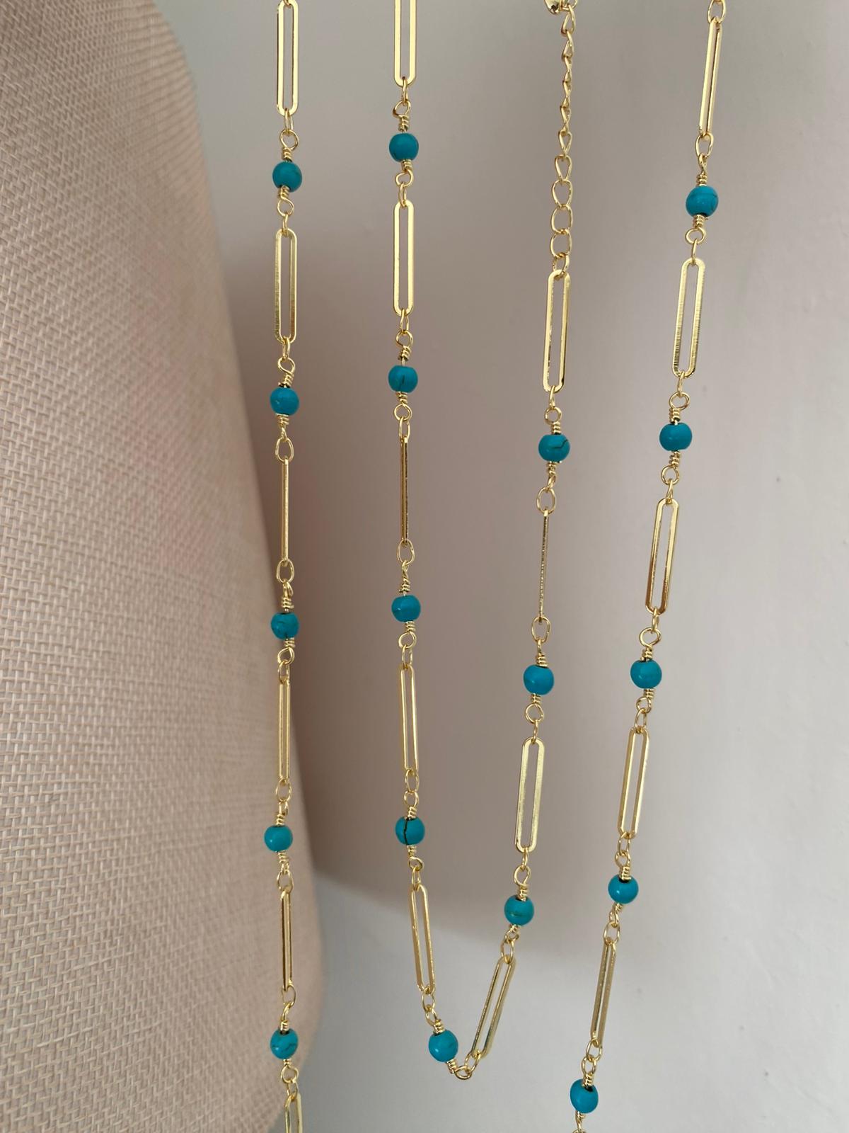 Blue Ataç Dolamalı Kolye
