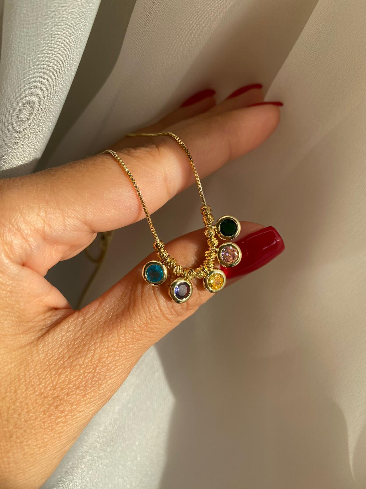 Colour Round Asansörlü Kolye