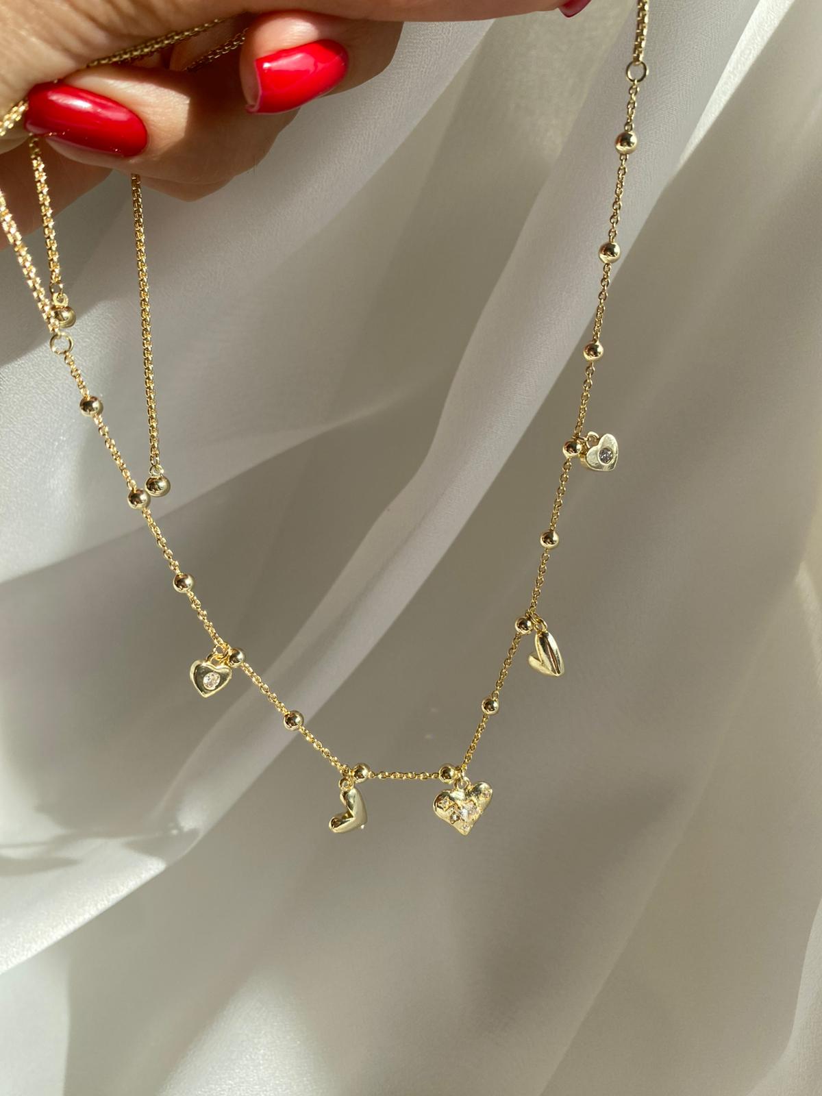 Heart Charm Asansörlü Kolye