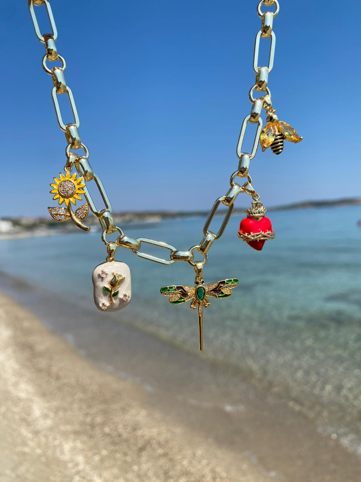 Yusufçuk Charm Choker