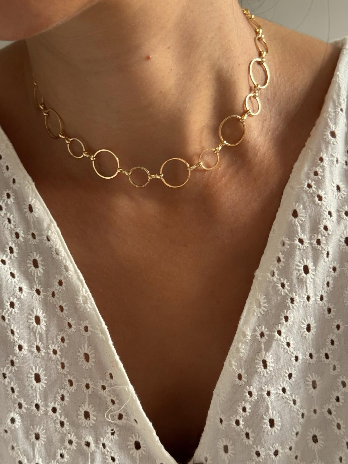 rose renk halka choker