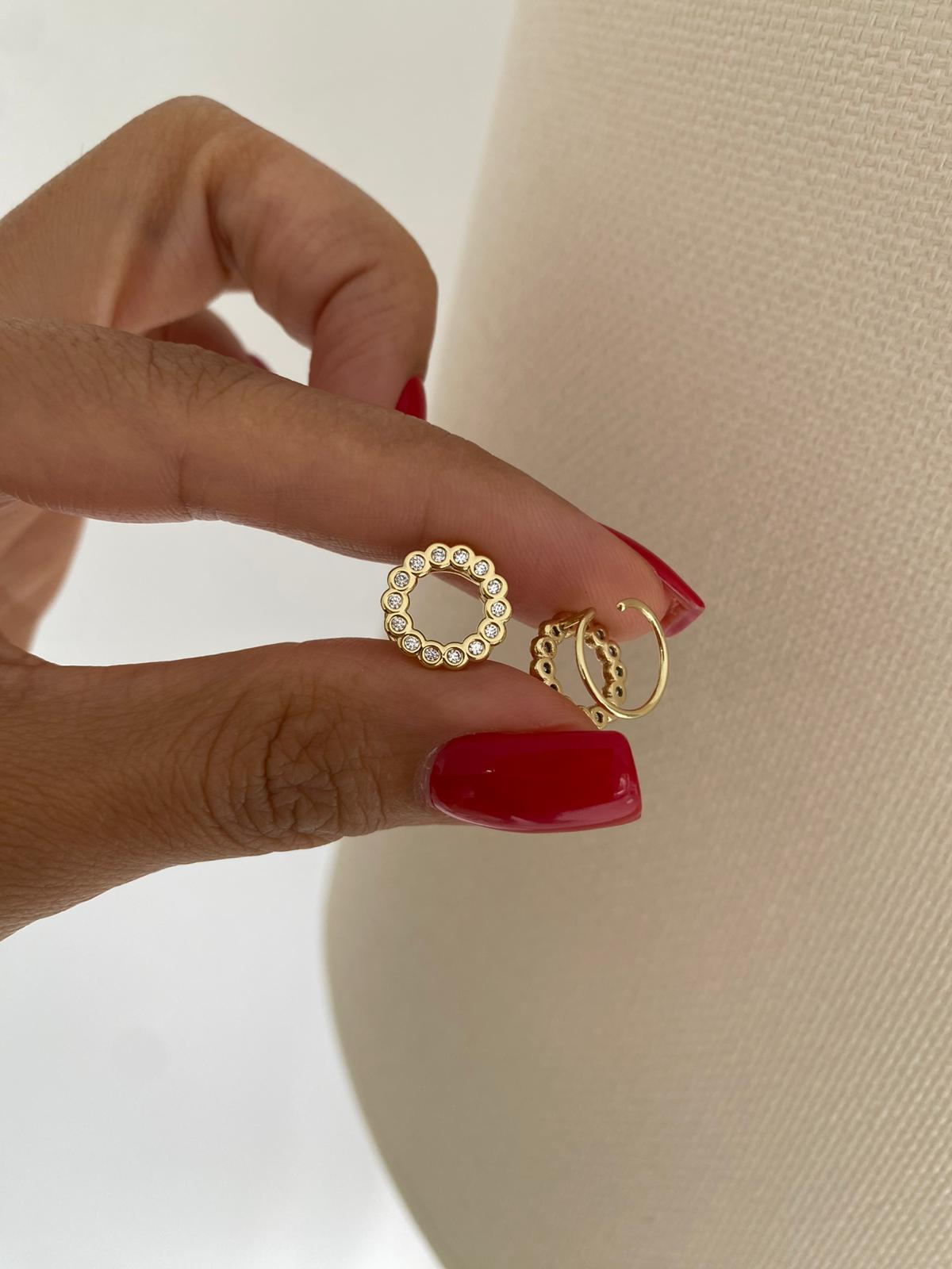 Round spiral küpe