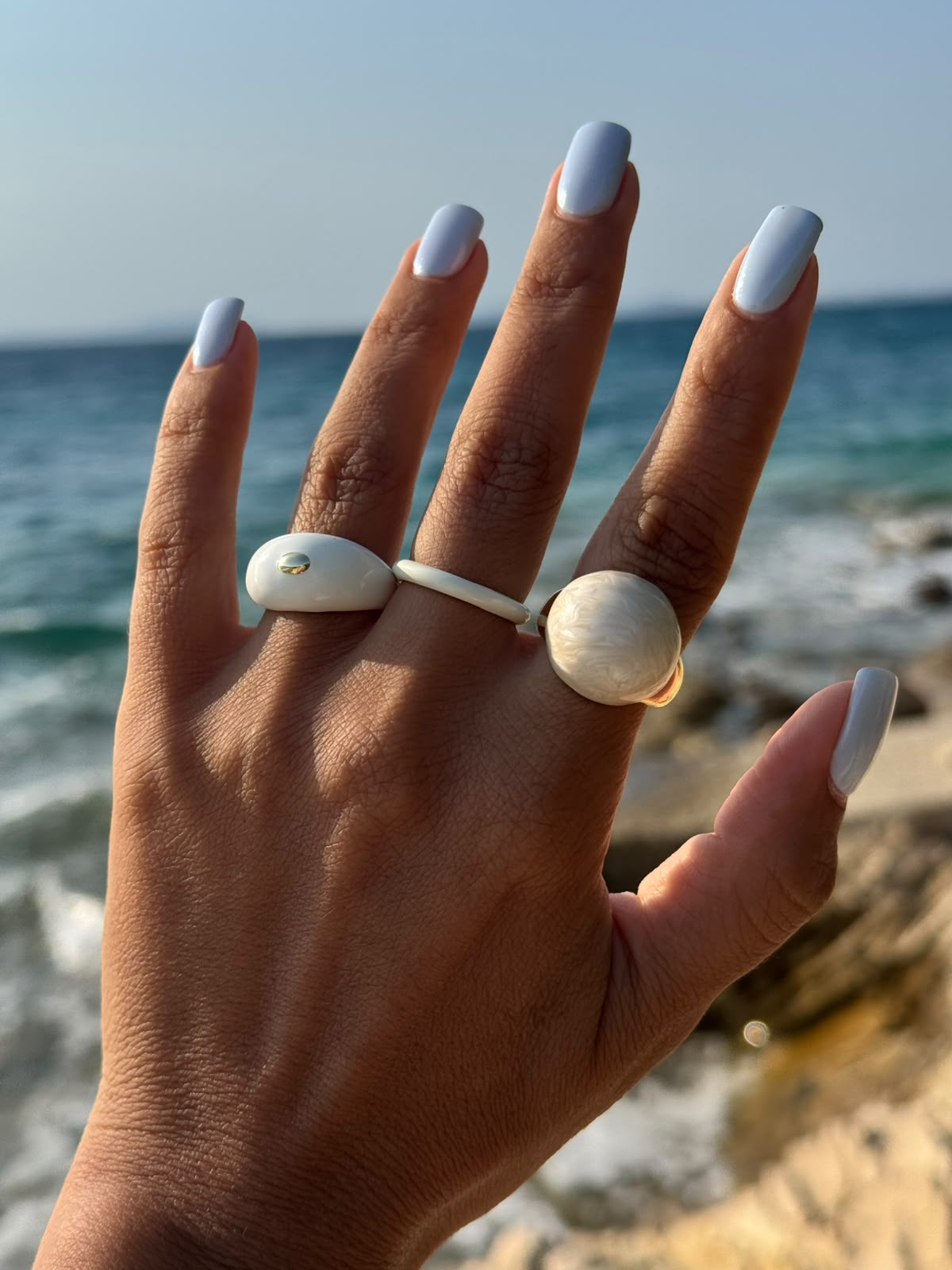 White ocean yüzükler