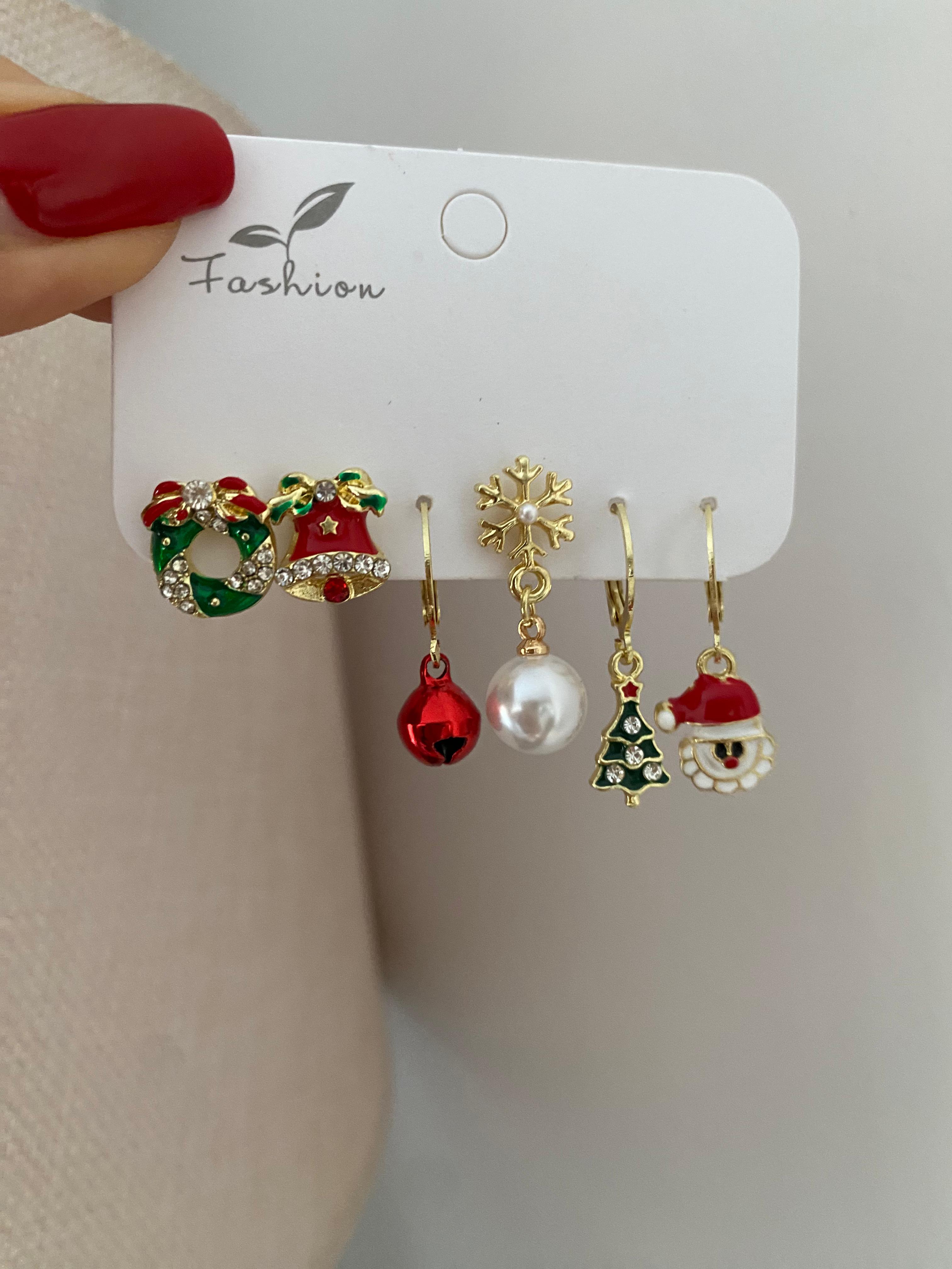 Christmass 6'lı Set Küpe