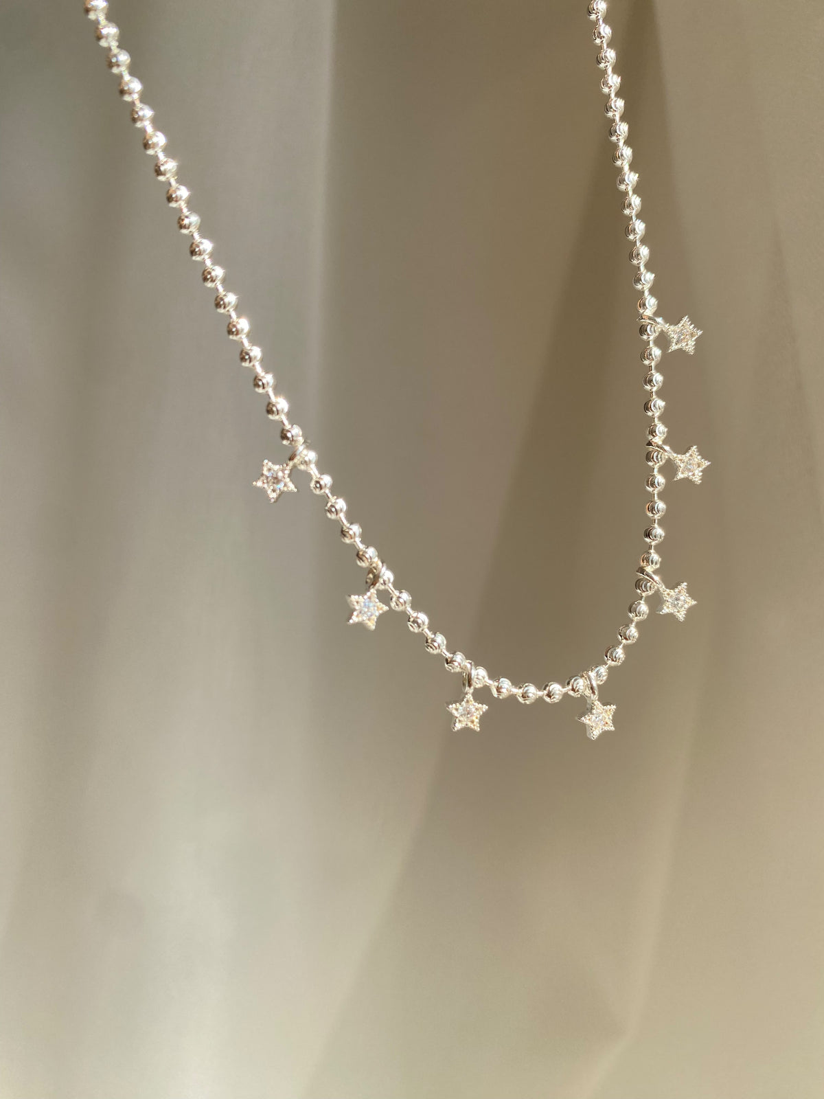 Star gümüş renk choker