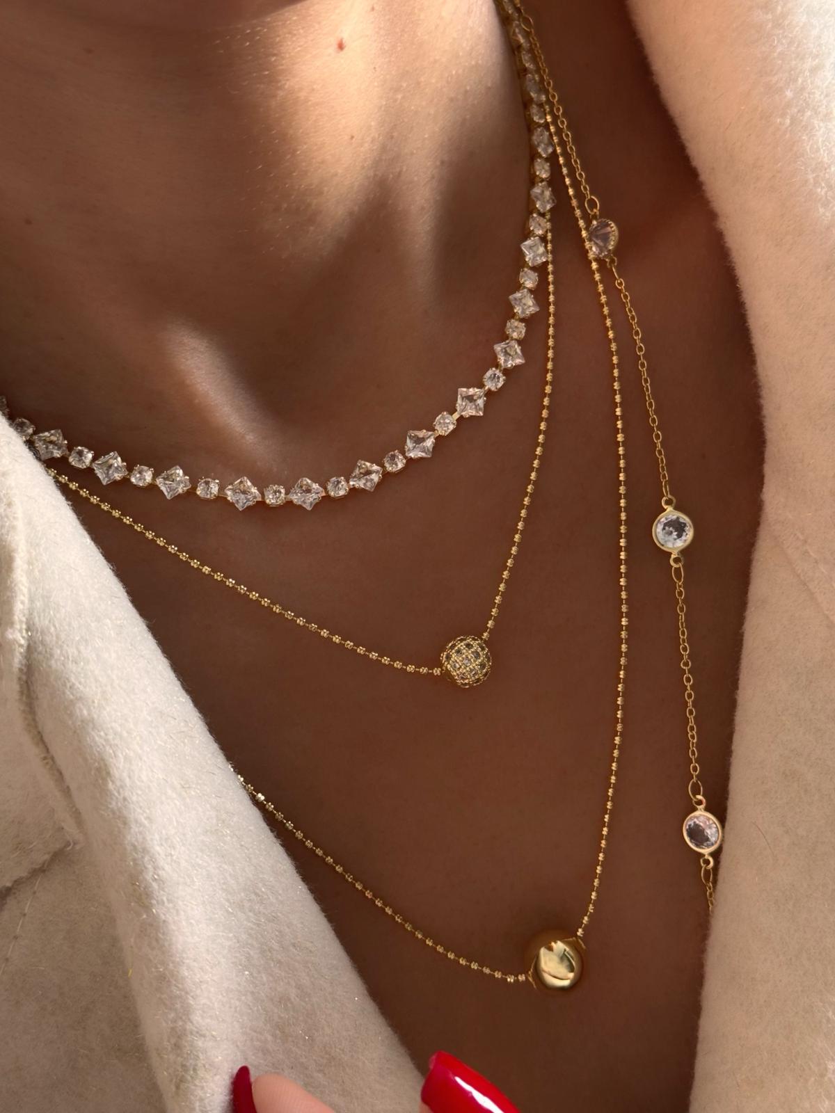 Sphere Diamond Kolyeler