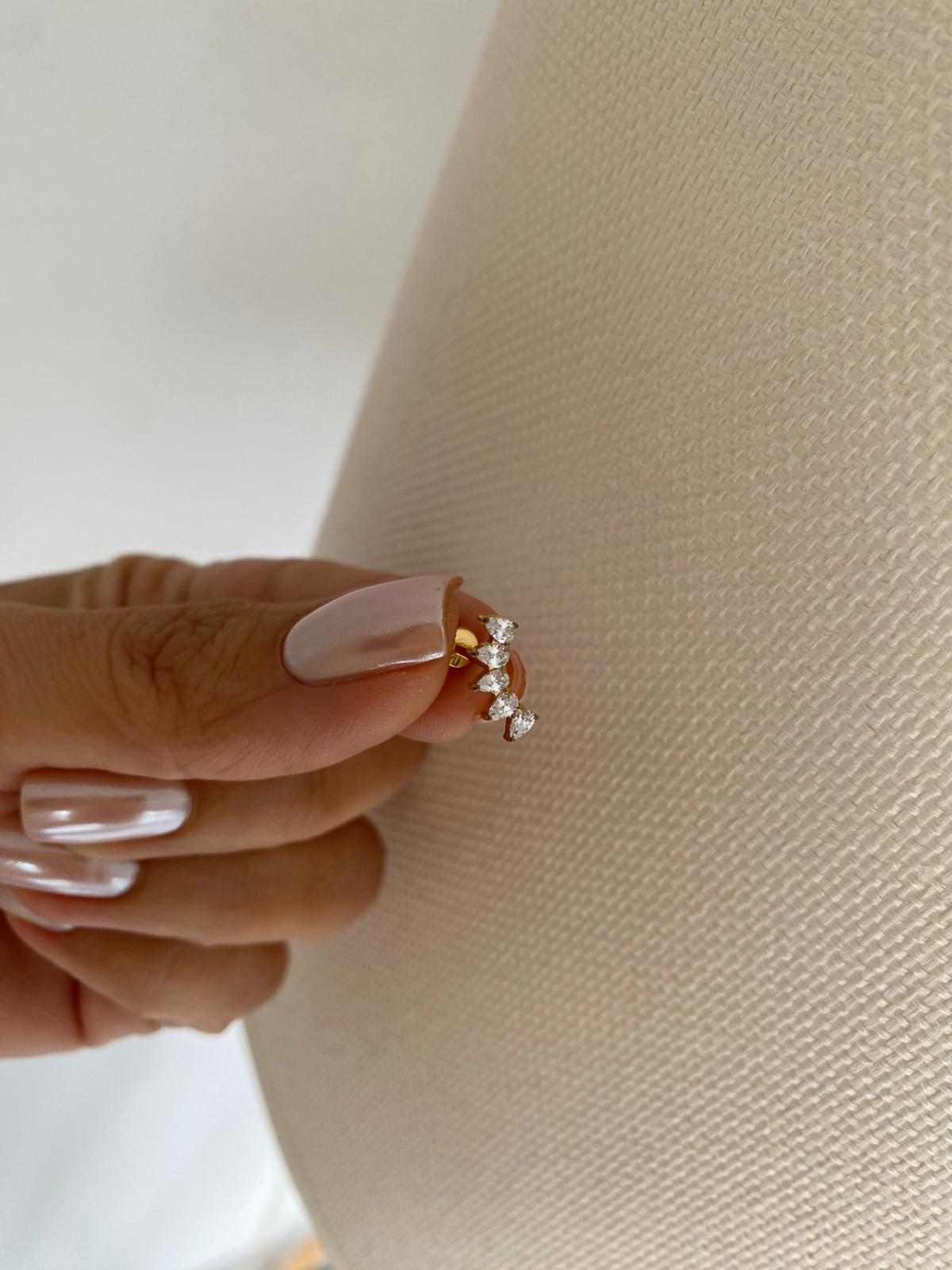 Cyristia tragus titanium küpe