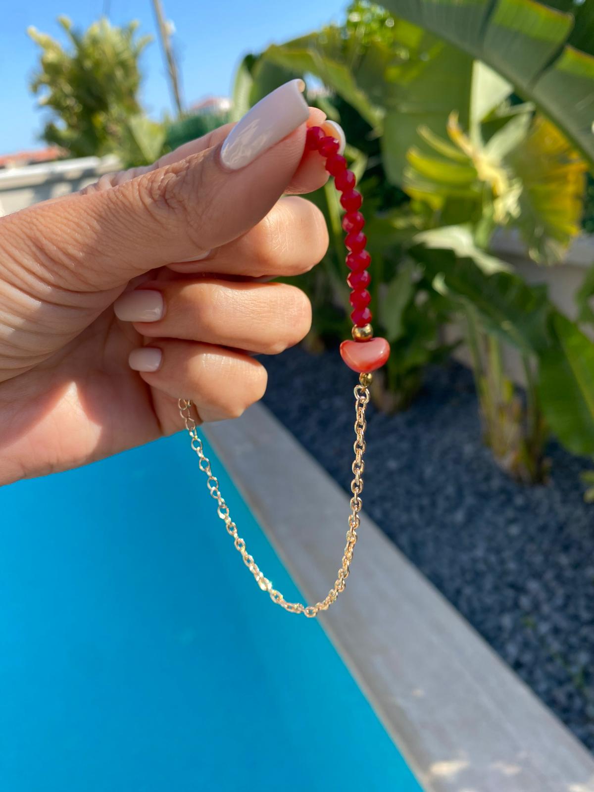 Rose Red chain halhal