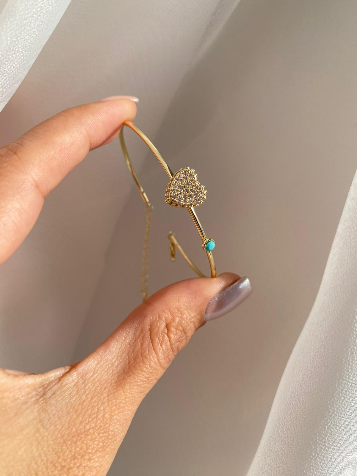 heart blue ince kelepçe