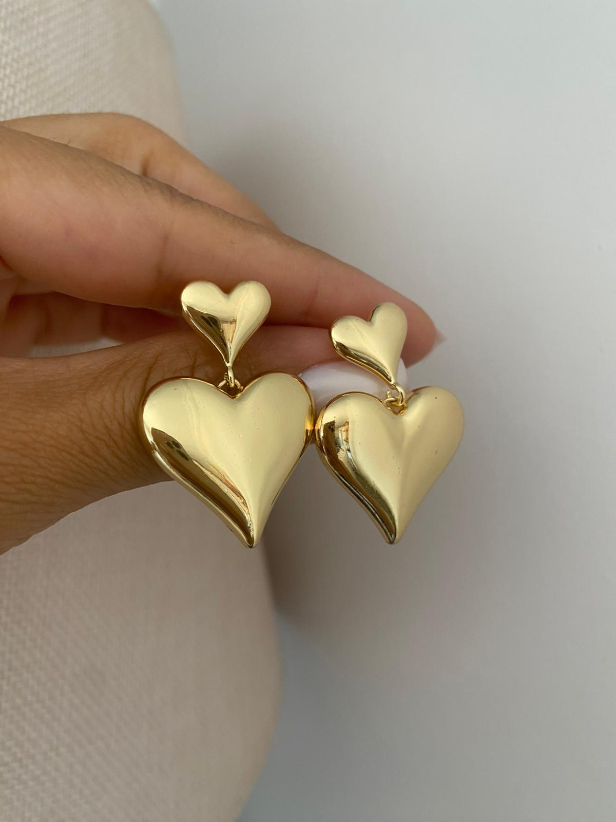 Two heart küpe
