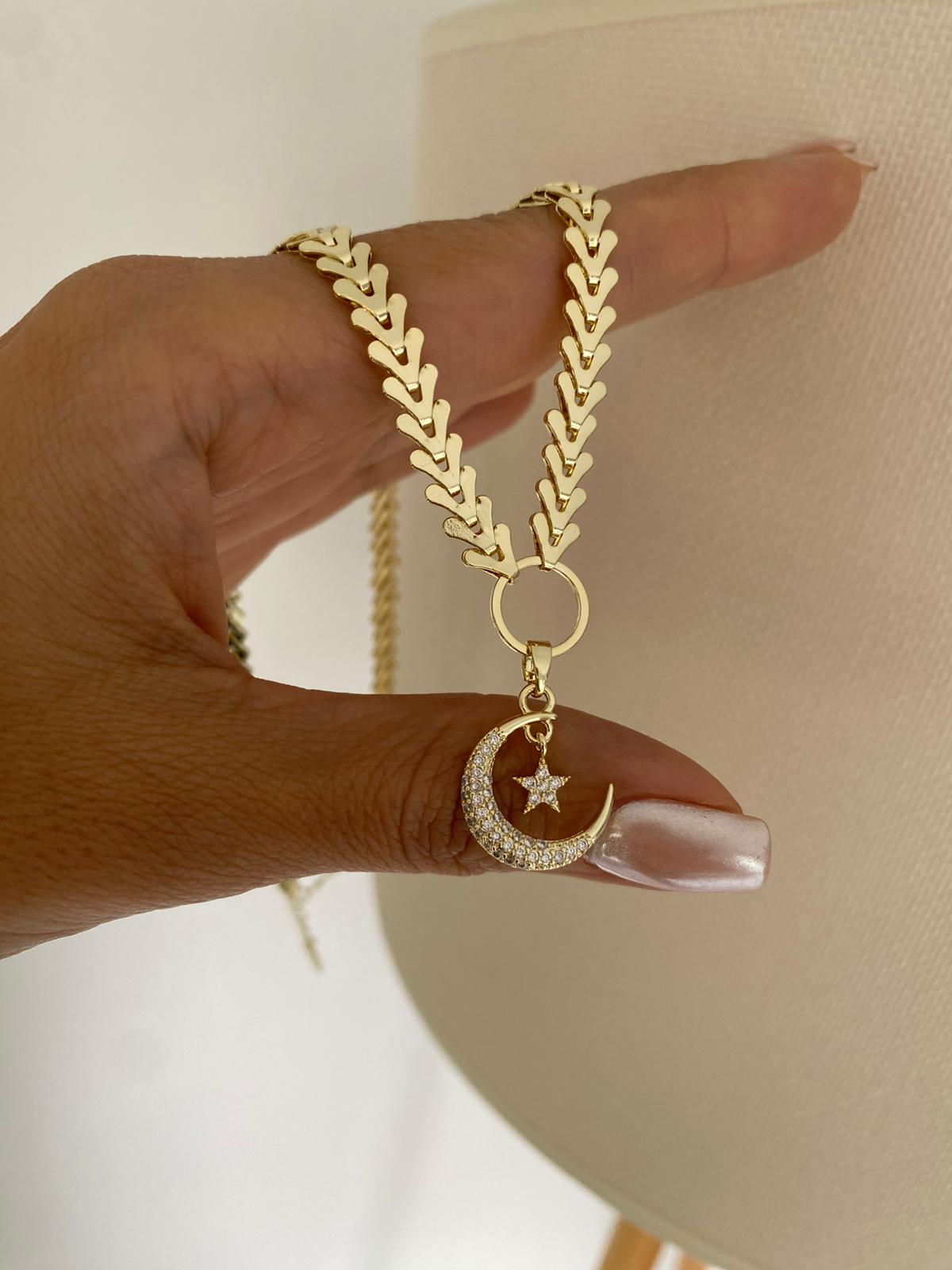 Ay & Yıldız Kolye