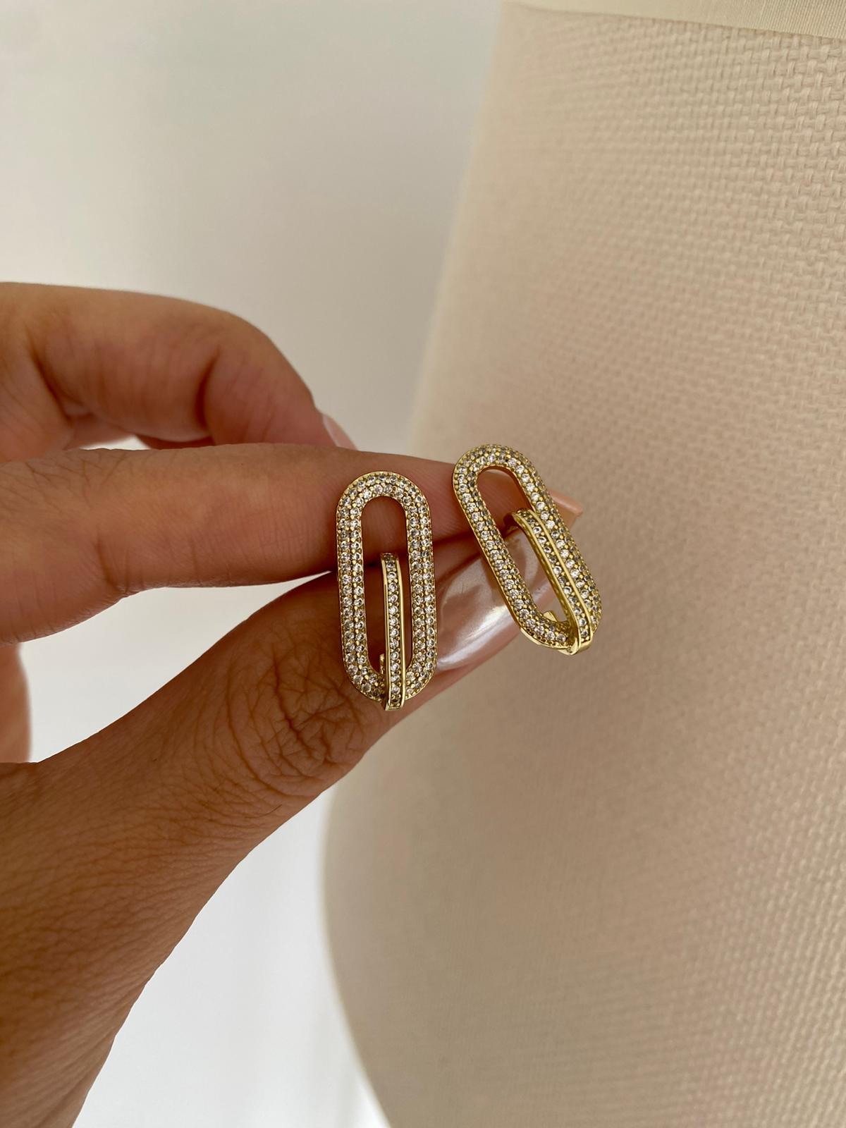 Zircon stone küpe