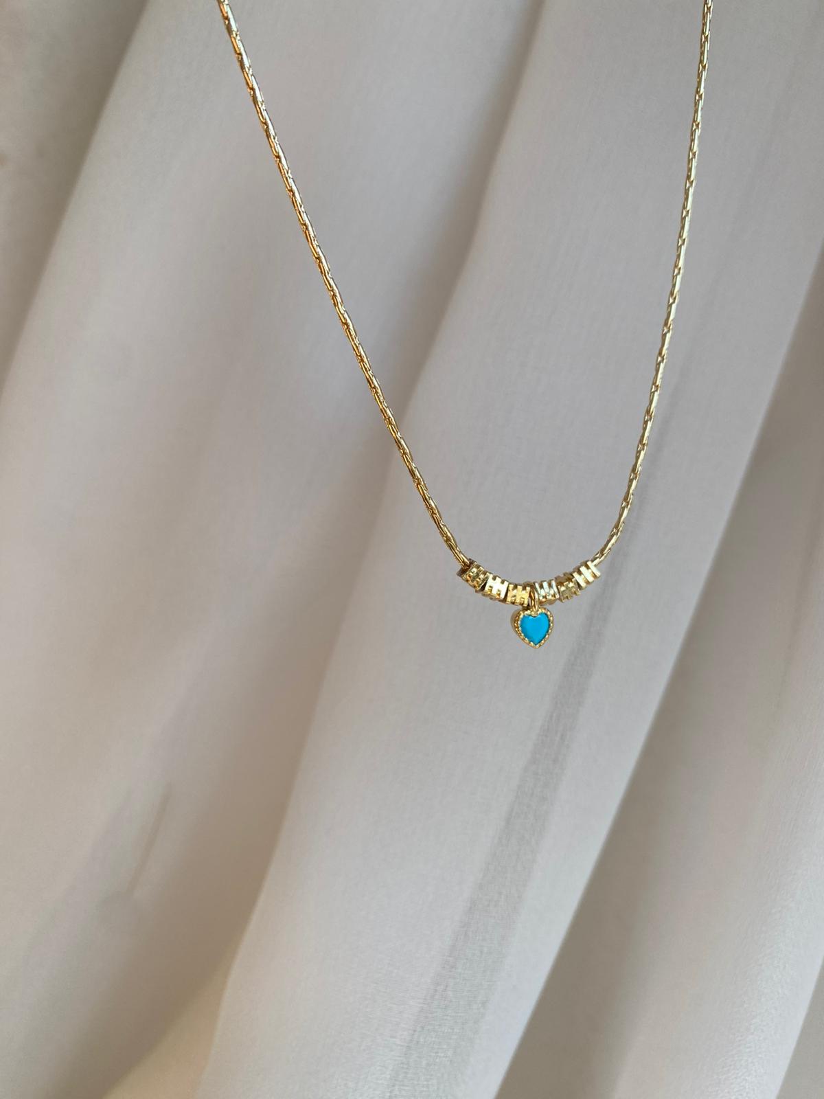 Blue Heart Kolye