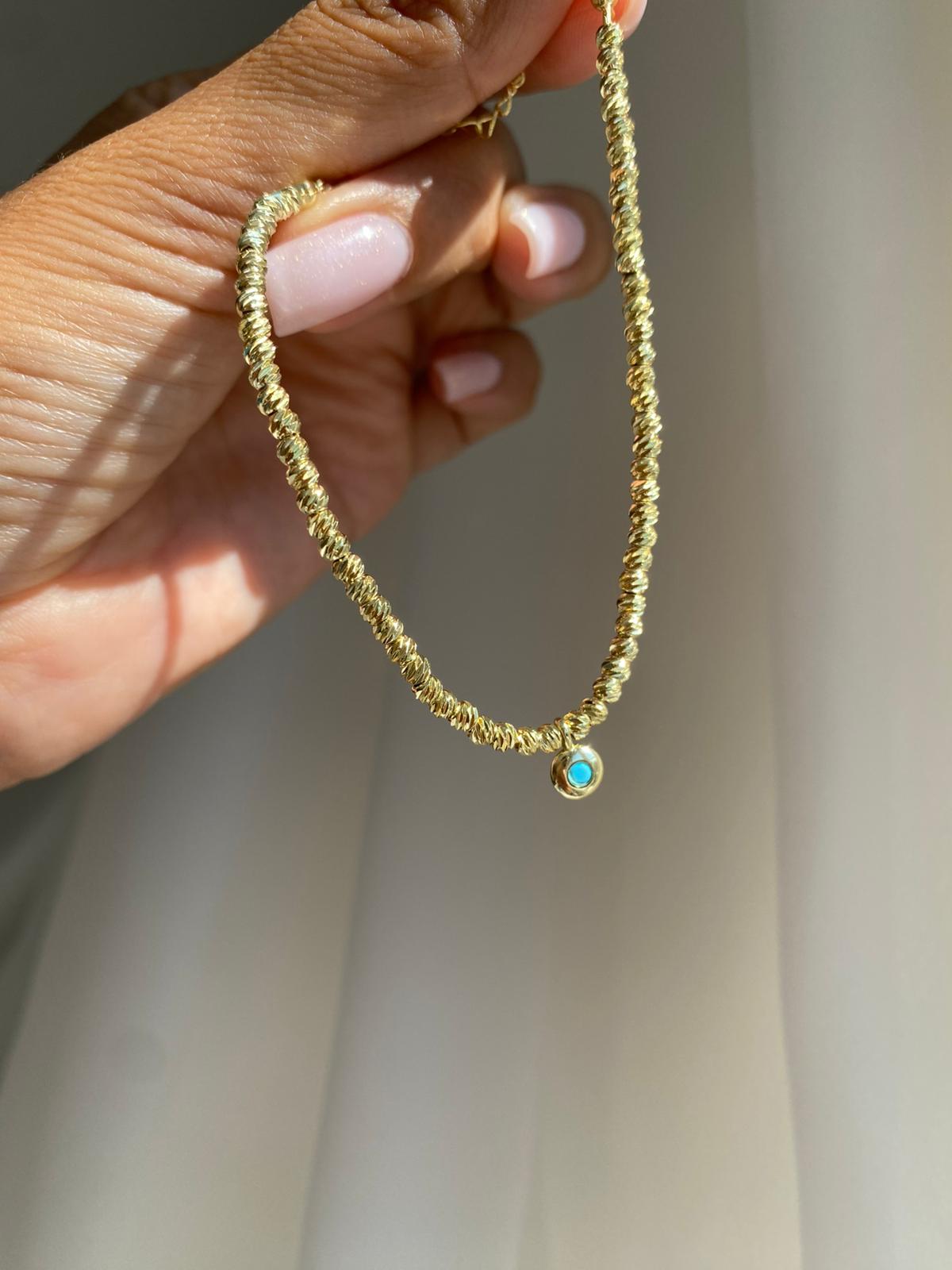 Blue stone dorica bileklik
