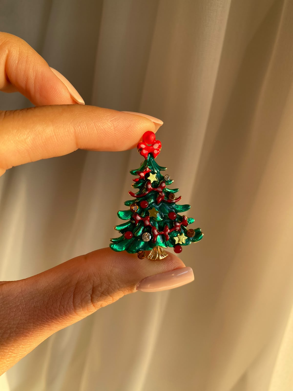 tree christmass broş