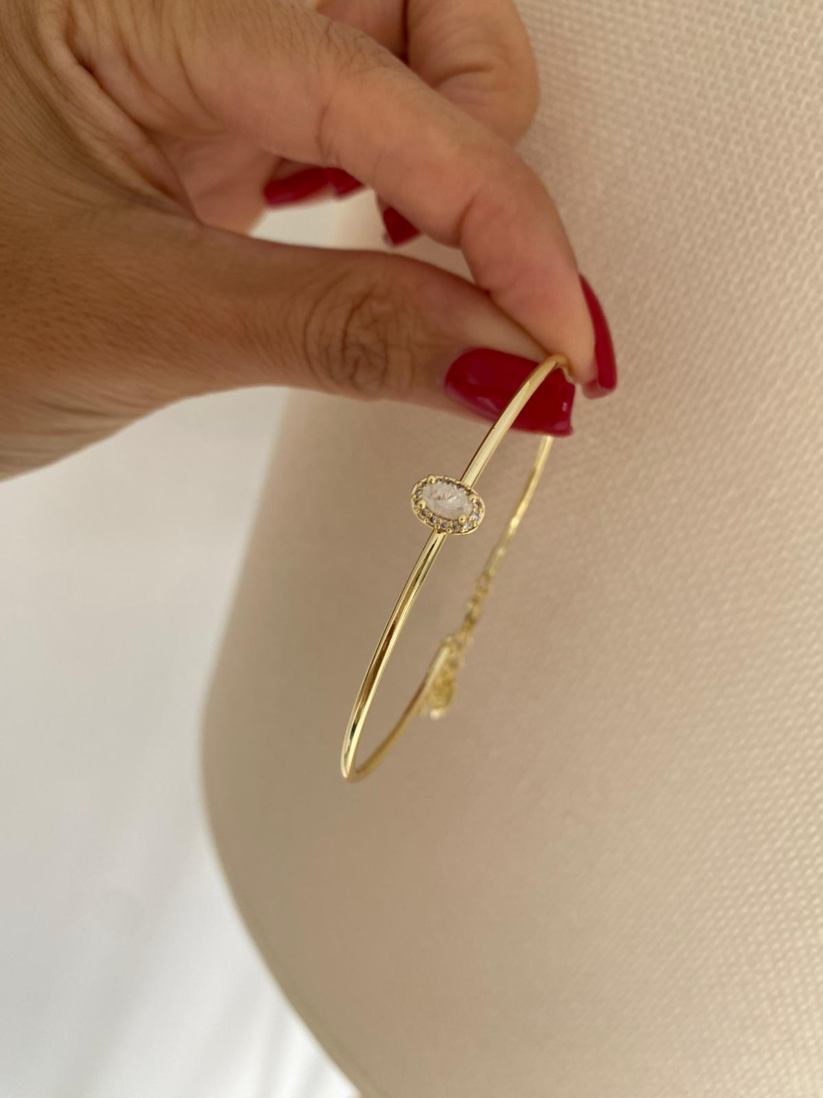 shiny stone ince kelepçe