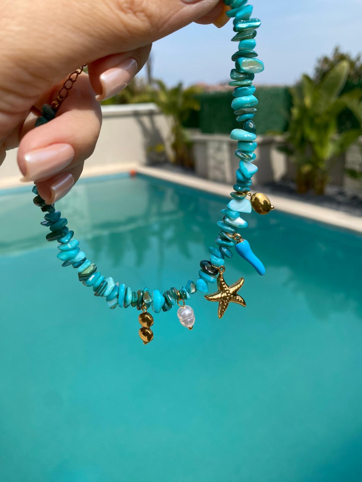 Star Turkuaz Charm halhal