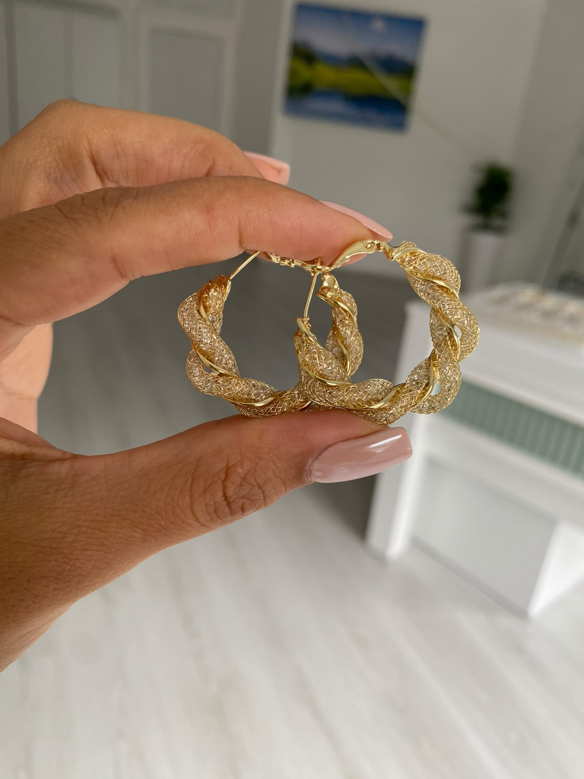 gold fold küpe