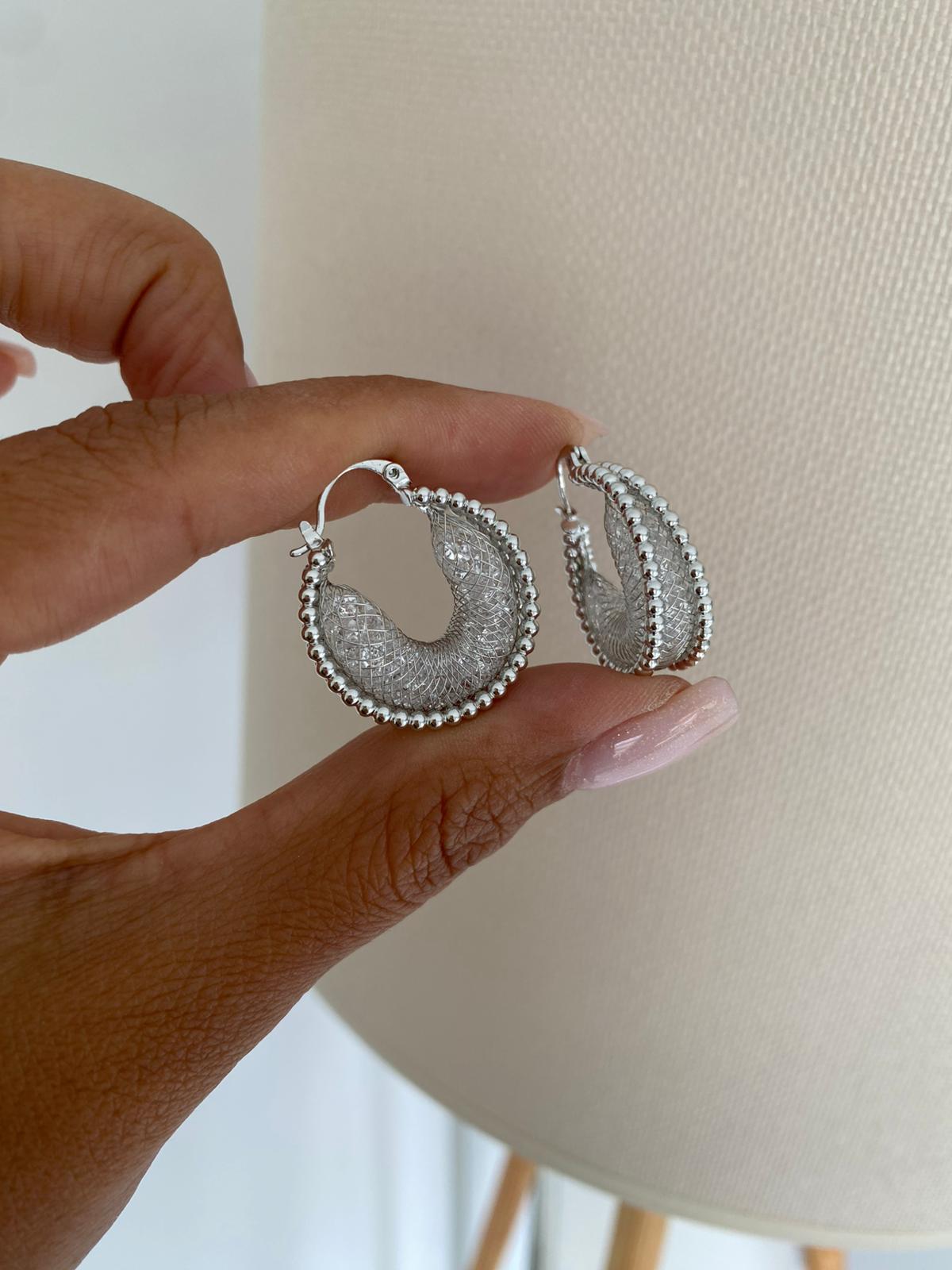 Loes silver küpe